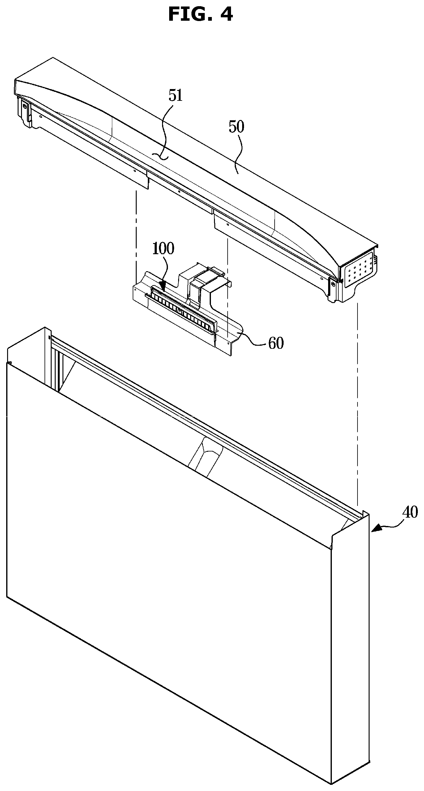 Patent US12410967 Figure 4 – Door opening device and refrigerator having the same