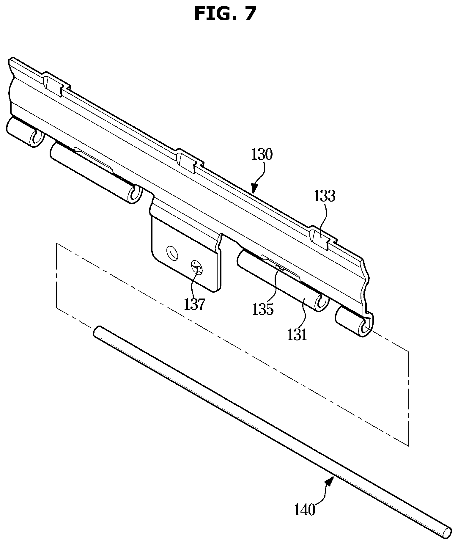 Patent US12410967 Figure 7 – Door opening device and refrigerator having the same