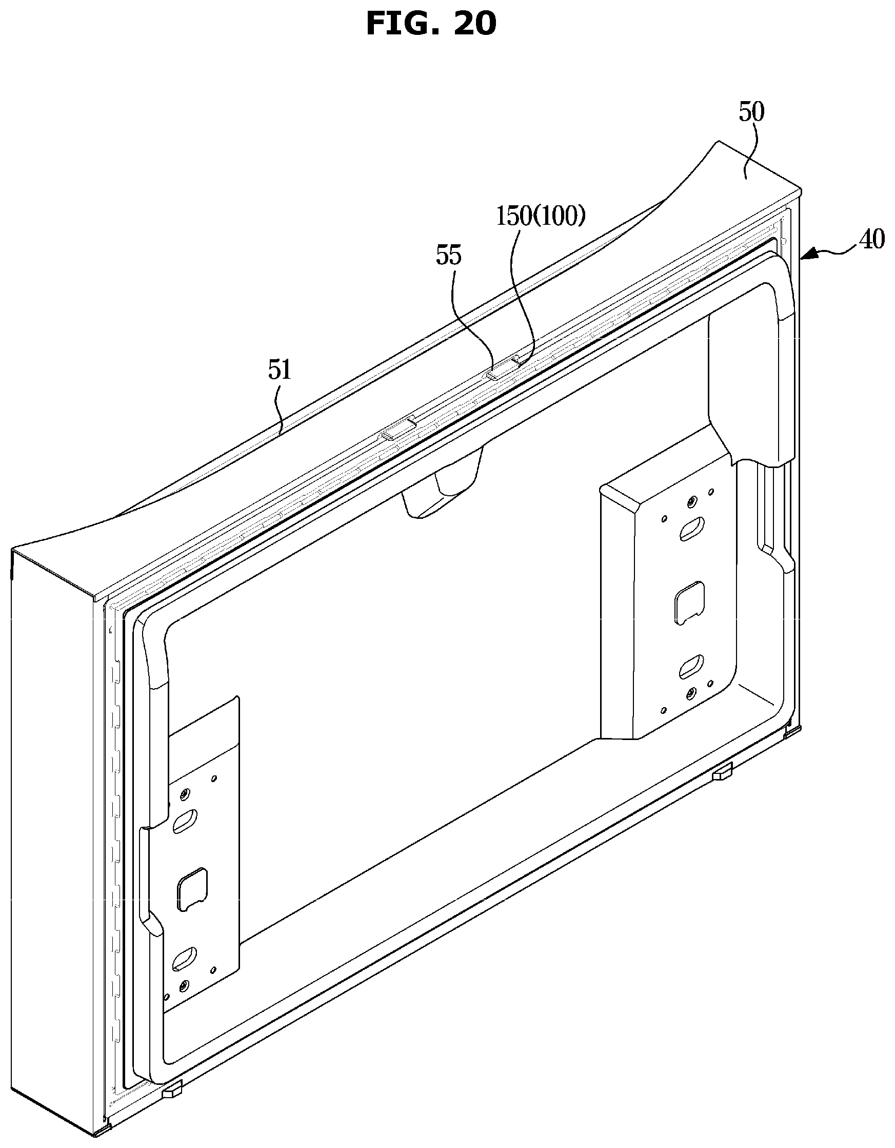 Patent US12410967 Figure 20 – Door opening device and refrigerator having the same