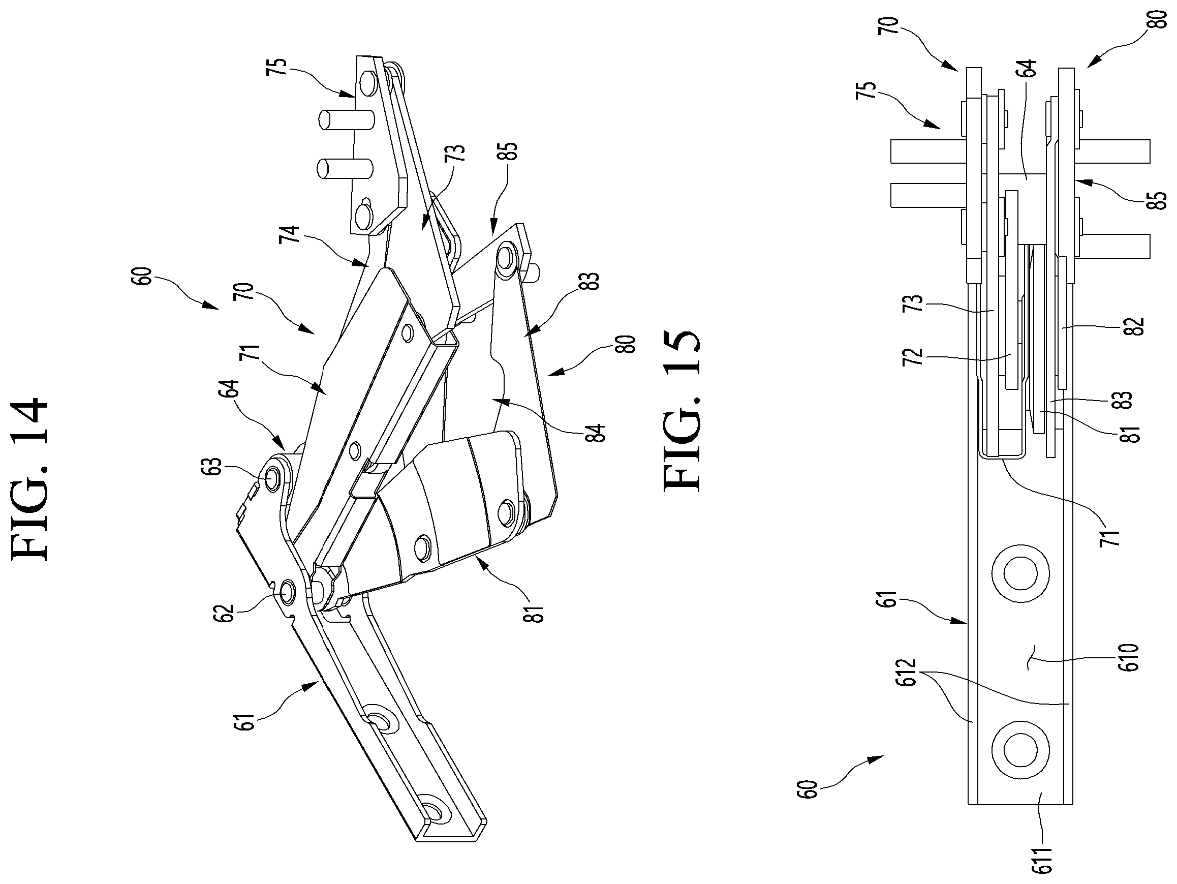 Patent US12410969 Figure 13 – Multi-joint link hinge and refrigerator having the same