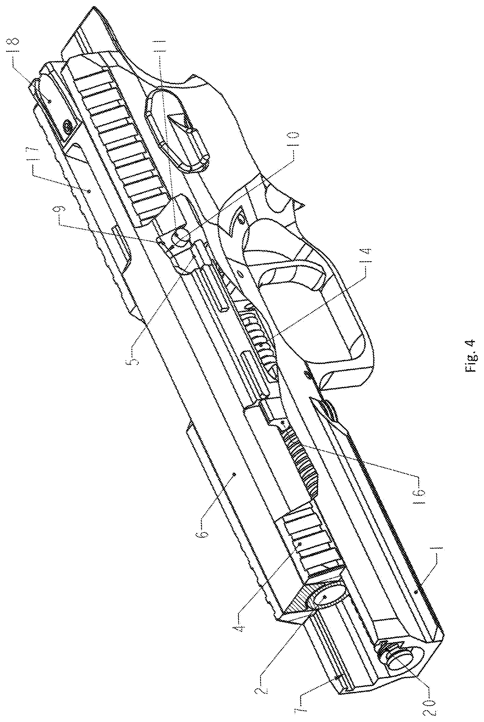 Patent US12410977 Figure 4 – Firearm
