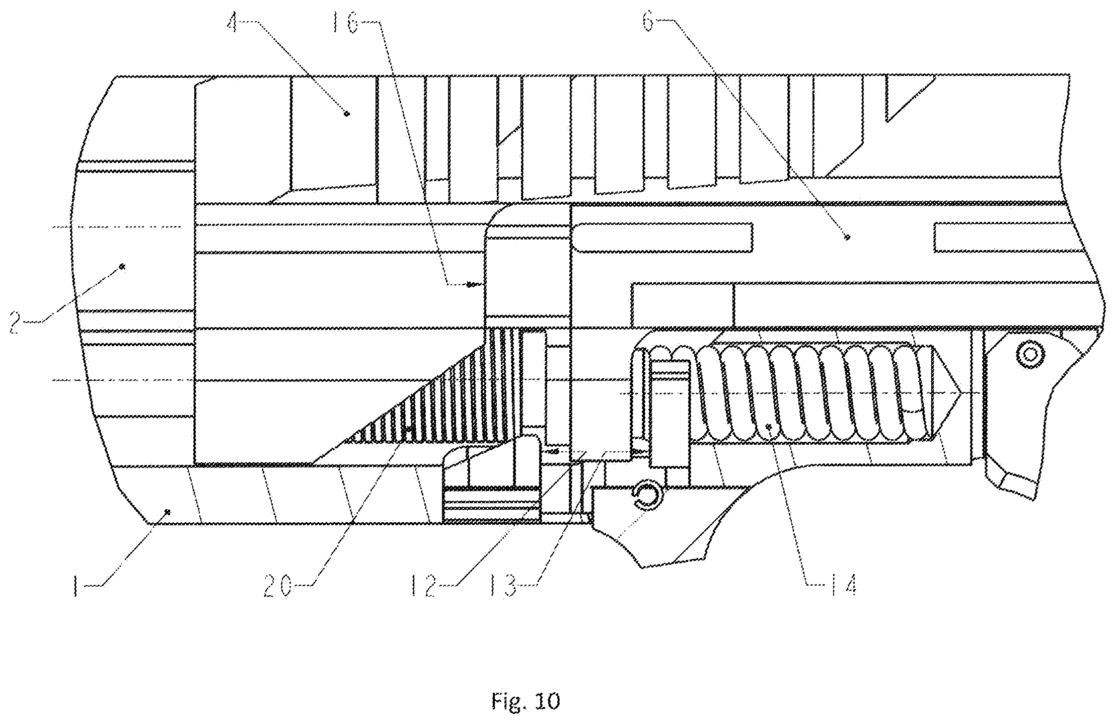 Patent US12410977 Figure 10 – Firearm