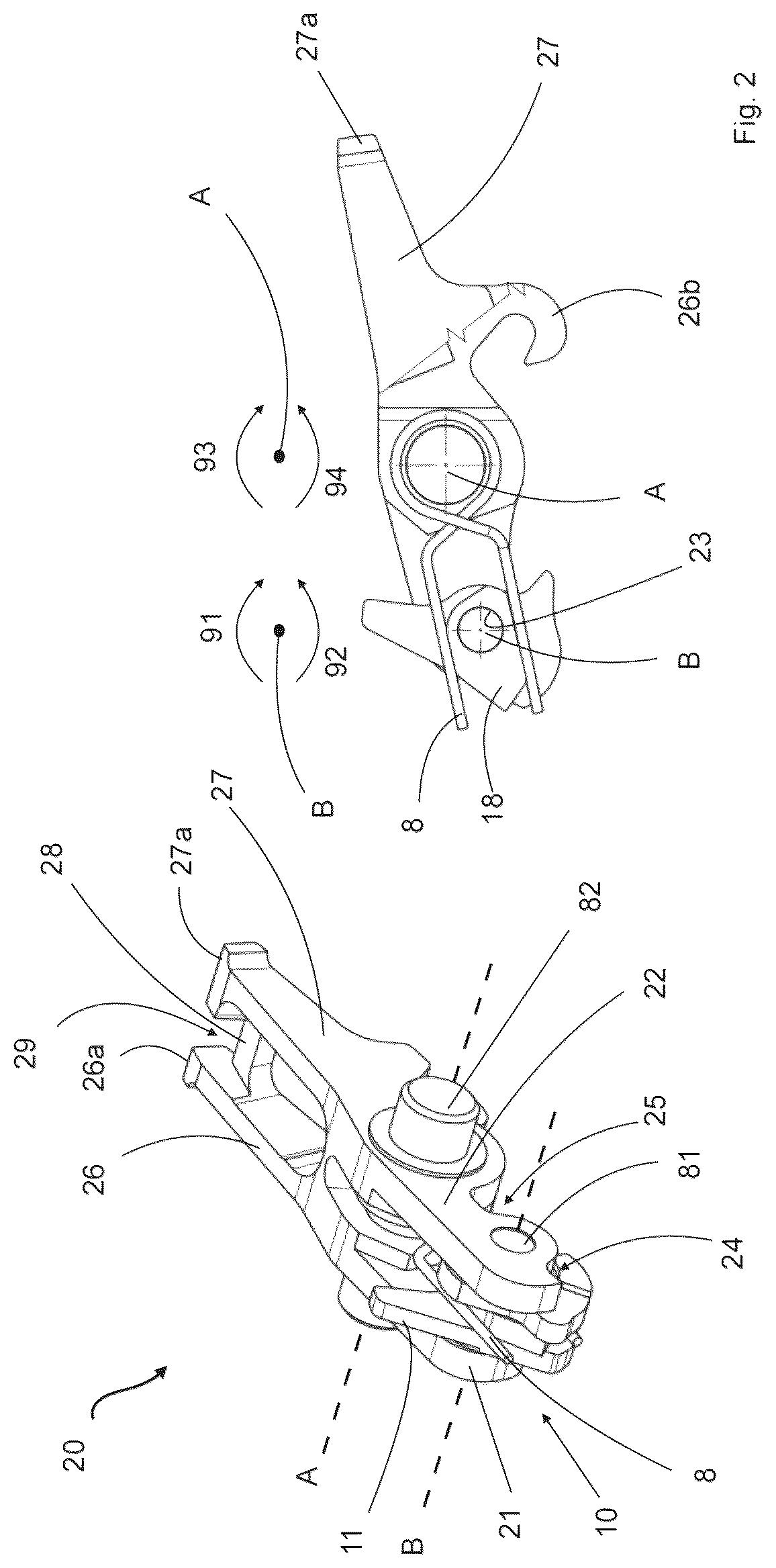 Patent US12410979 Figure 3 – Control element, breechblock stop lever, breechblock carrier, trigger, trigger assembly for an automatic weapon, and an automatic weapon equipped therewith