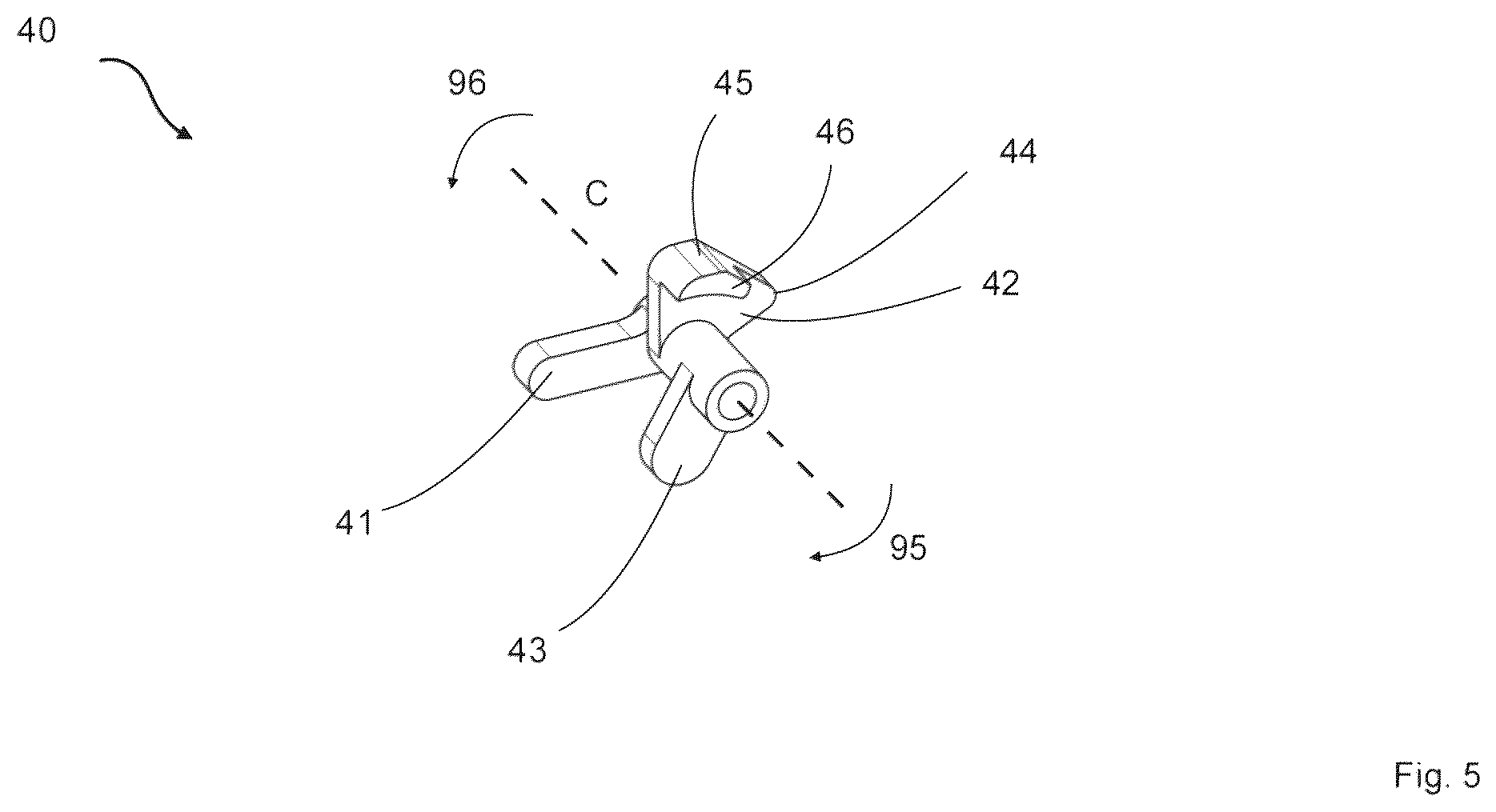 Patent US12410979 Figure 6 – Control element, breechblock stop lever, breechblock carrier, trigger, trigger assembly for an automatic weapon, and an automatic weapon equipped therewith