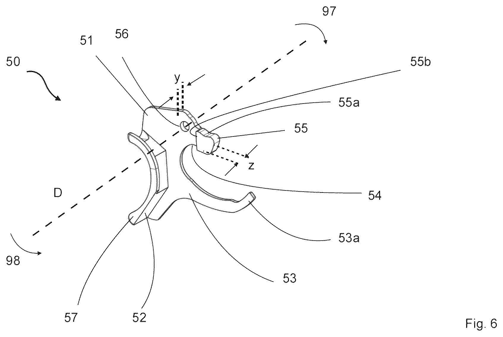 Patent US12410979 Figure 7 – Control element, breechblock stop lever, breechblock carrier, trigger, trigger assembly for an automatic weapon, and an automatic weapon equipped therewith