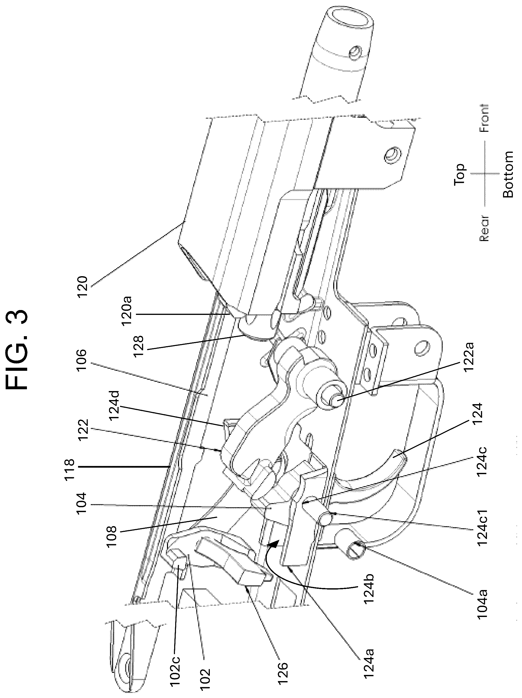 Patent US12410980 Figure 5 – Drop-in system to enhance the resetting and operations of semiautomatic firearms