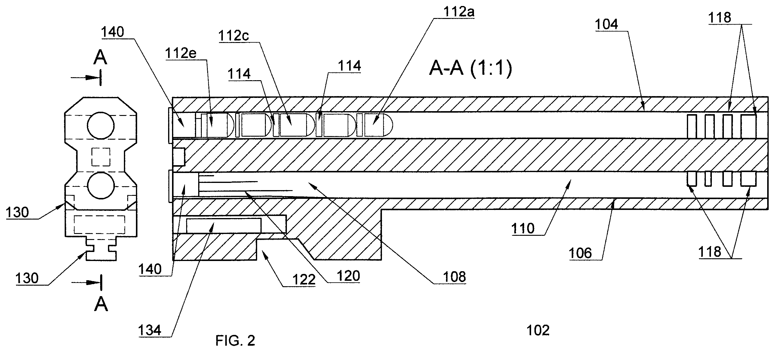 Patent US12410981 Figure 2 – Additive manufacturing enhanced sidearm