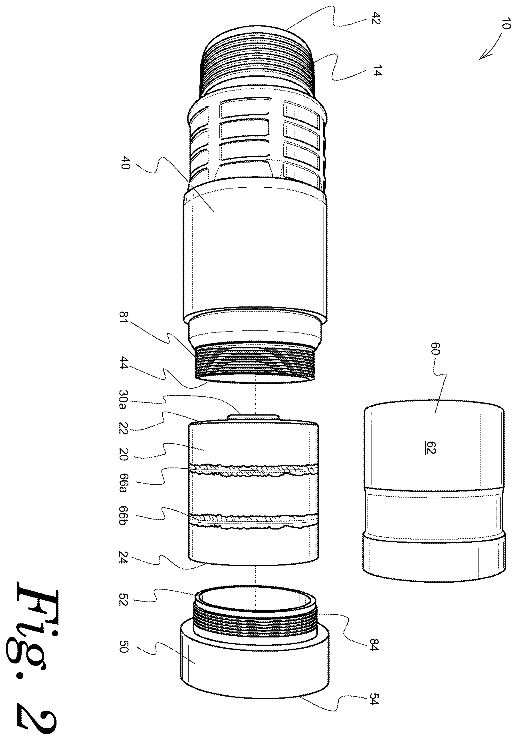 Patent US12410983 Figure 2 – Firearm suppressor with components of two or more materials