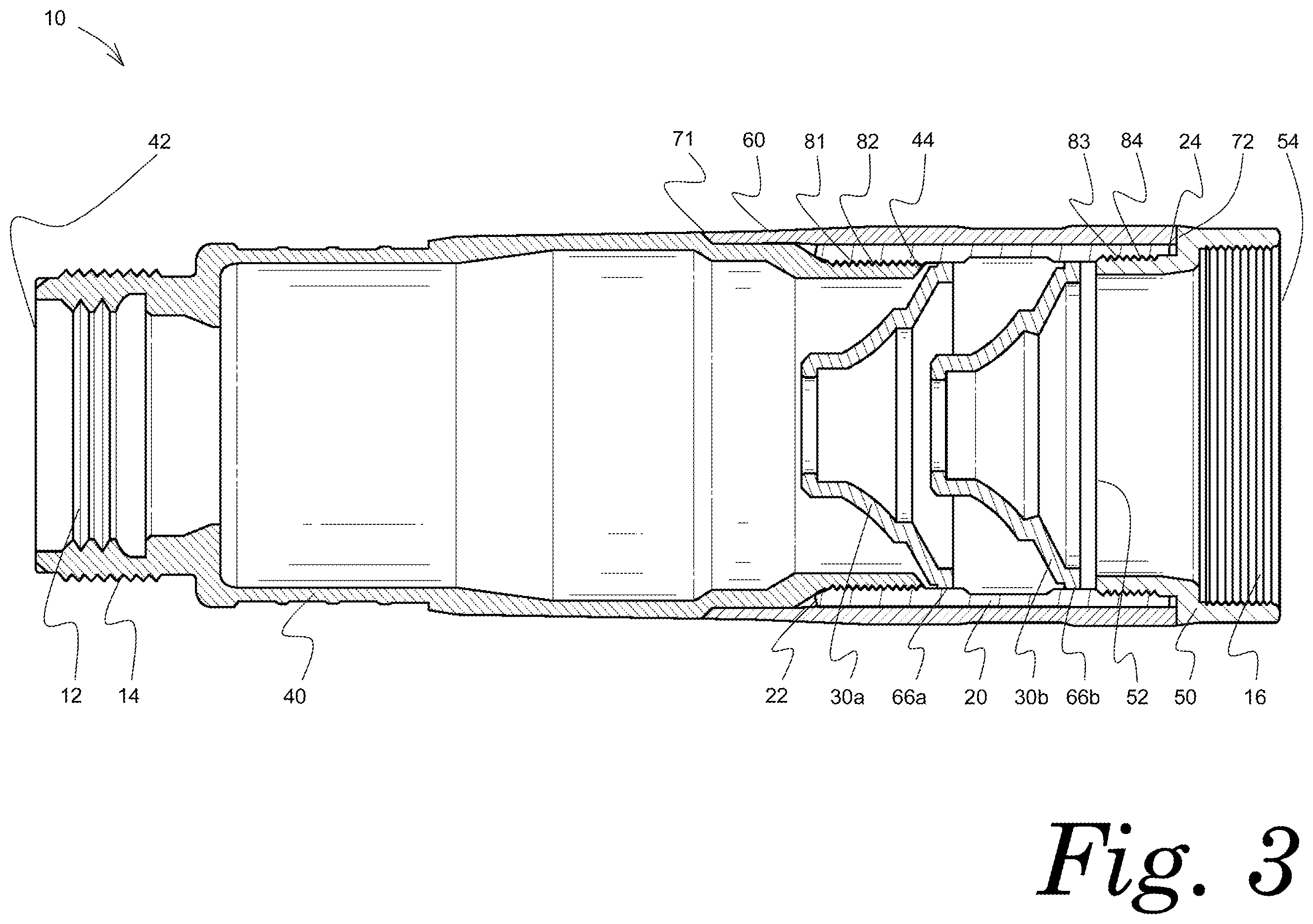 Patent US12410983 Figure 3 – Firearm suppressor with components of two or more materials