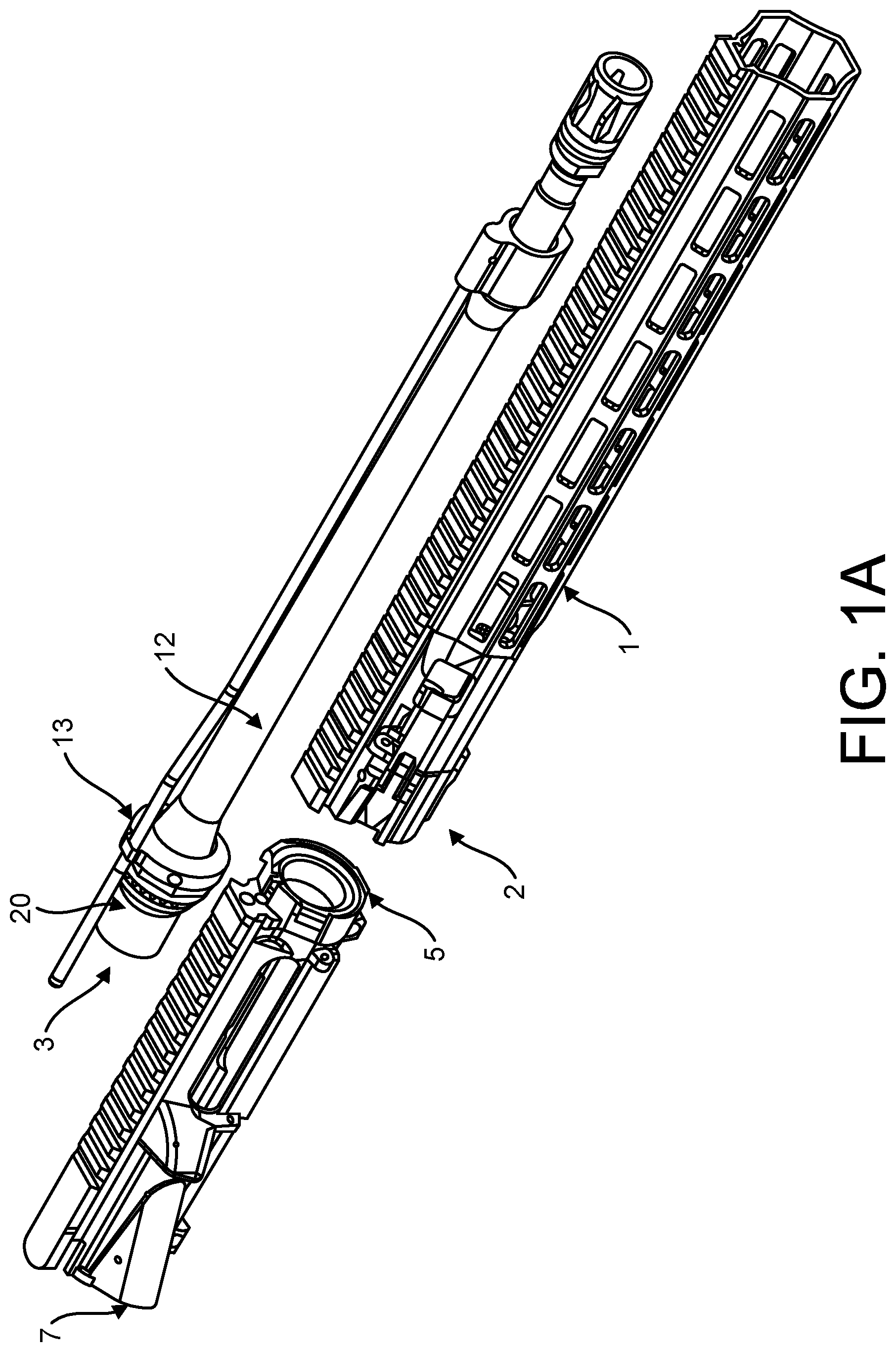 Patent US12410984 Figure 1 – Adaptable handguard