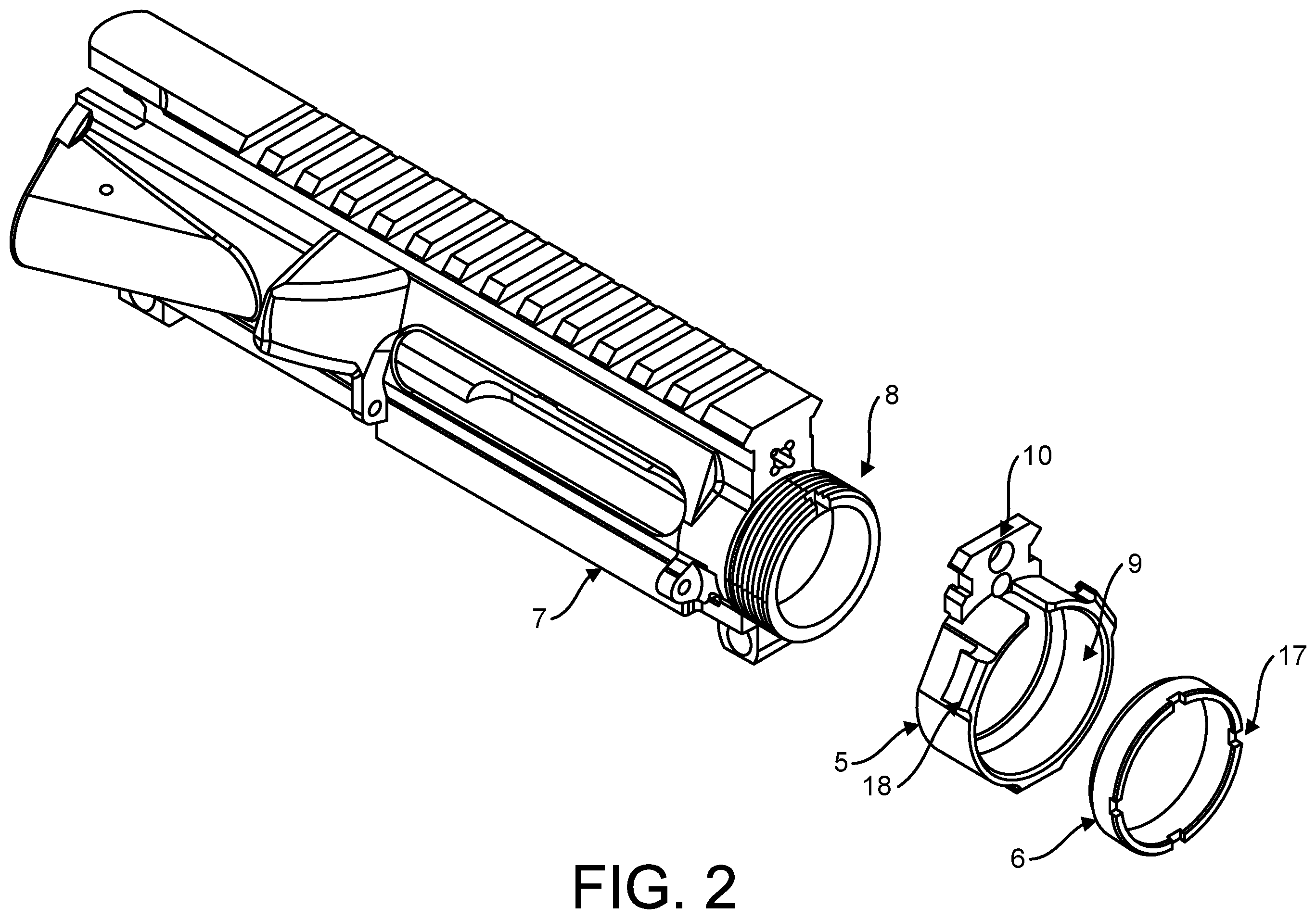 Patent US12410984 Figure 3 – Adaptable handguard