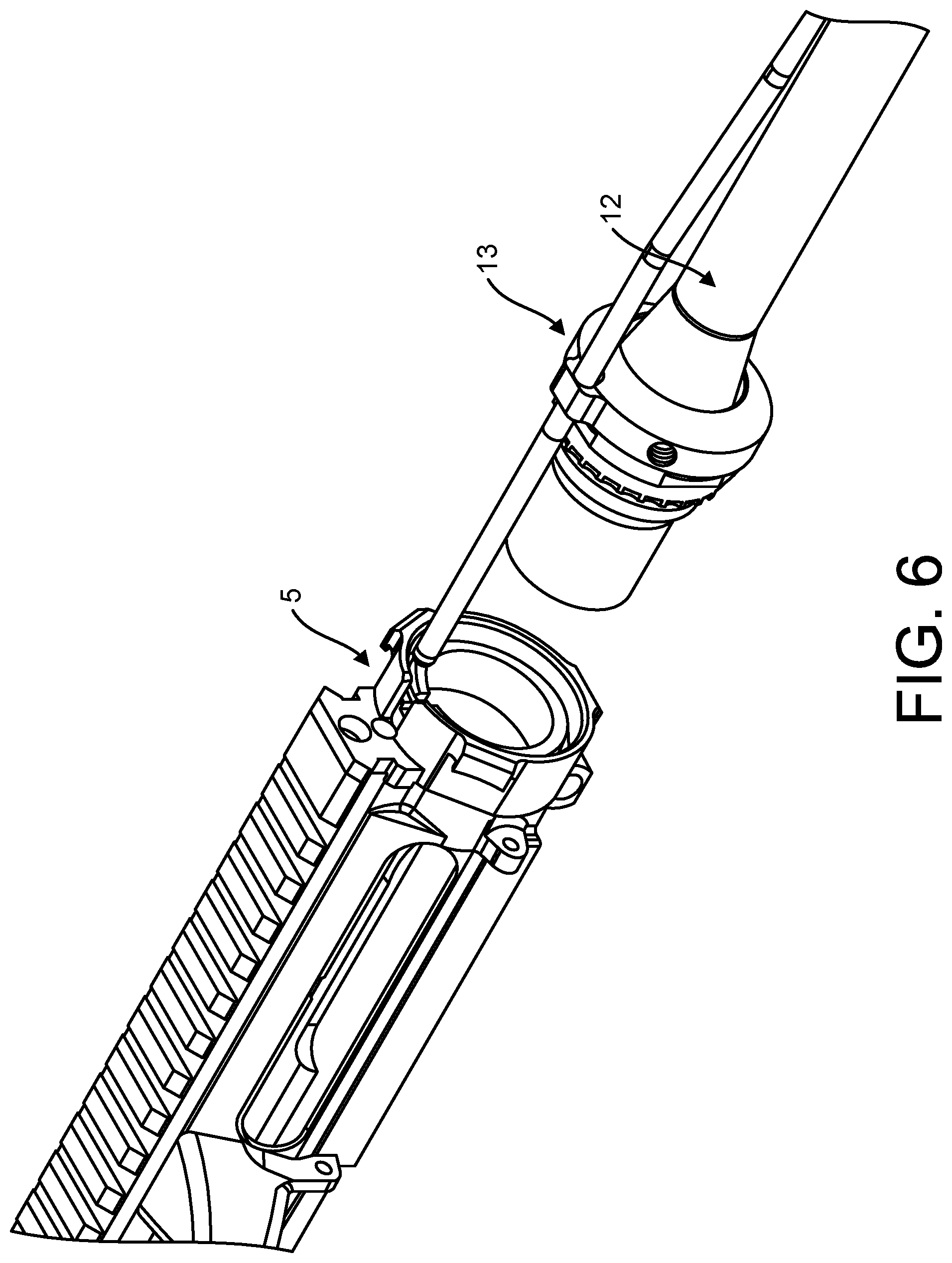 Patent US12410984 Figure 6 – Adaptable handguard