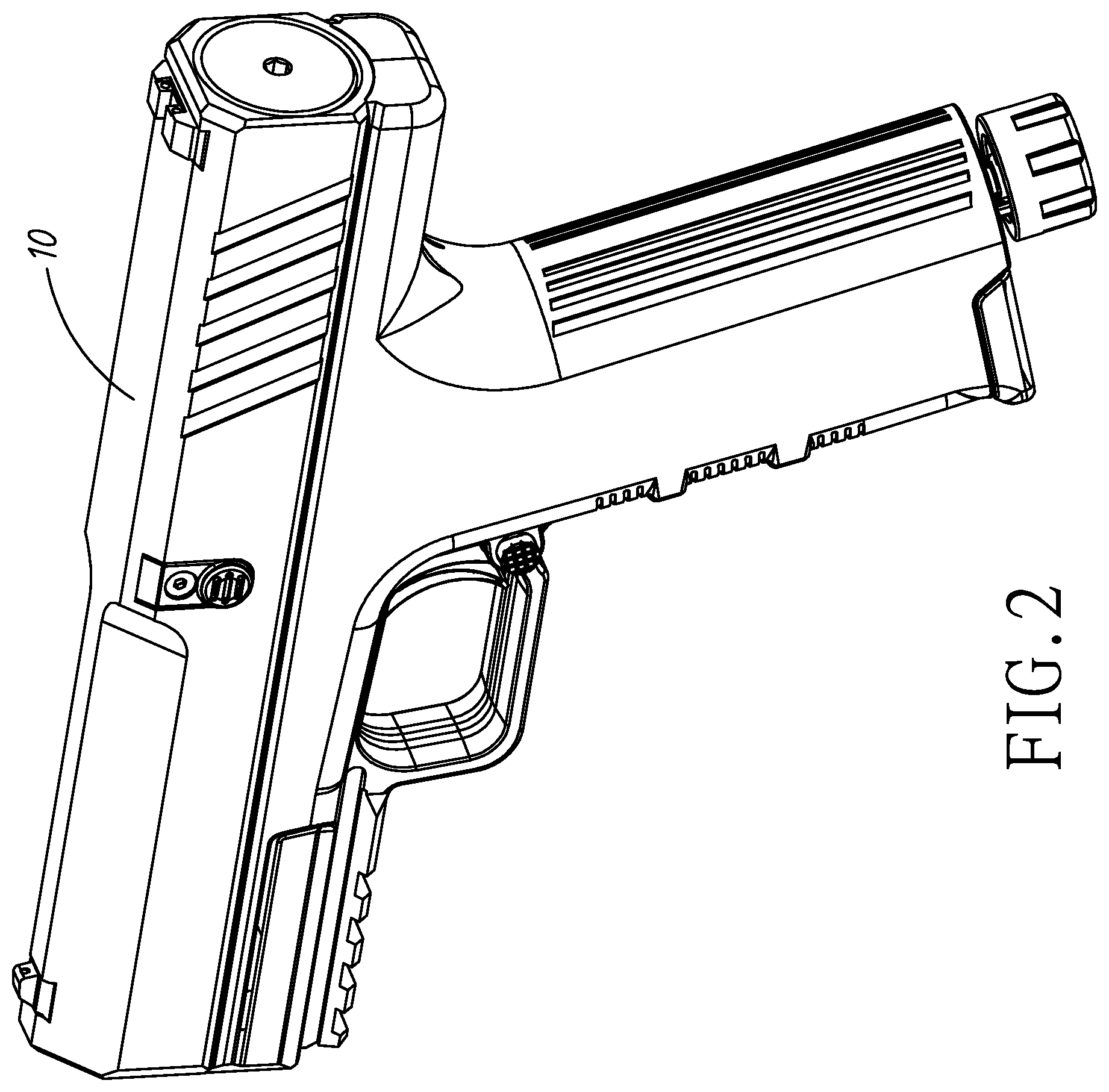 Patent US12410987 Figure 2 – Device for paintball air gun