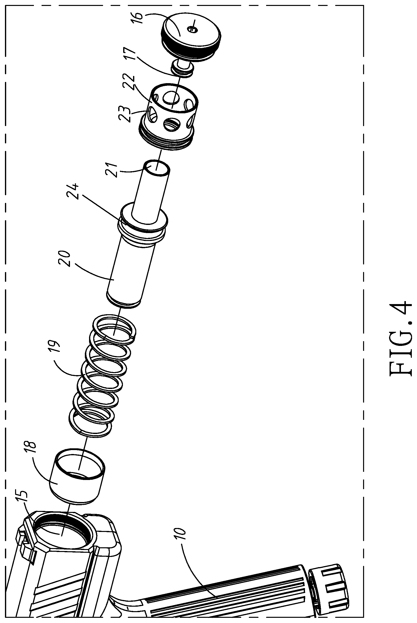 Patent US12410987 Figure 4 – Device for paintball air gun