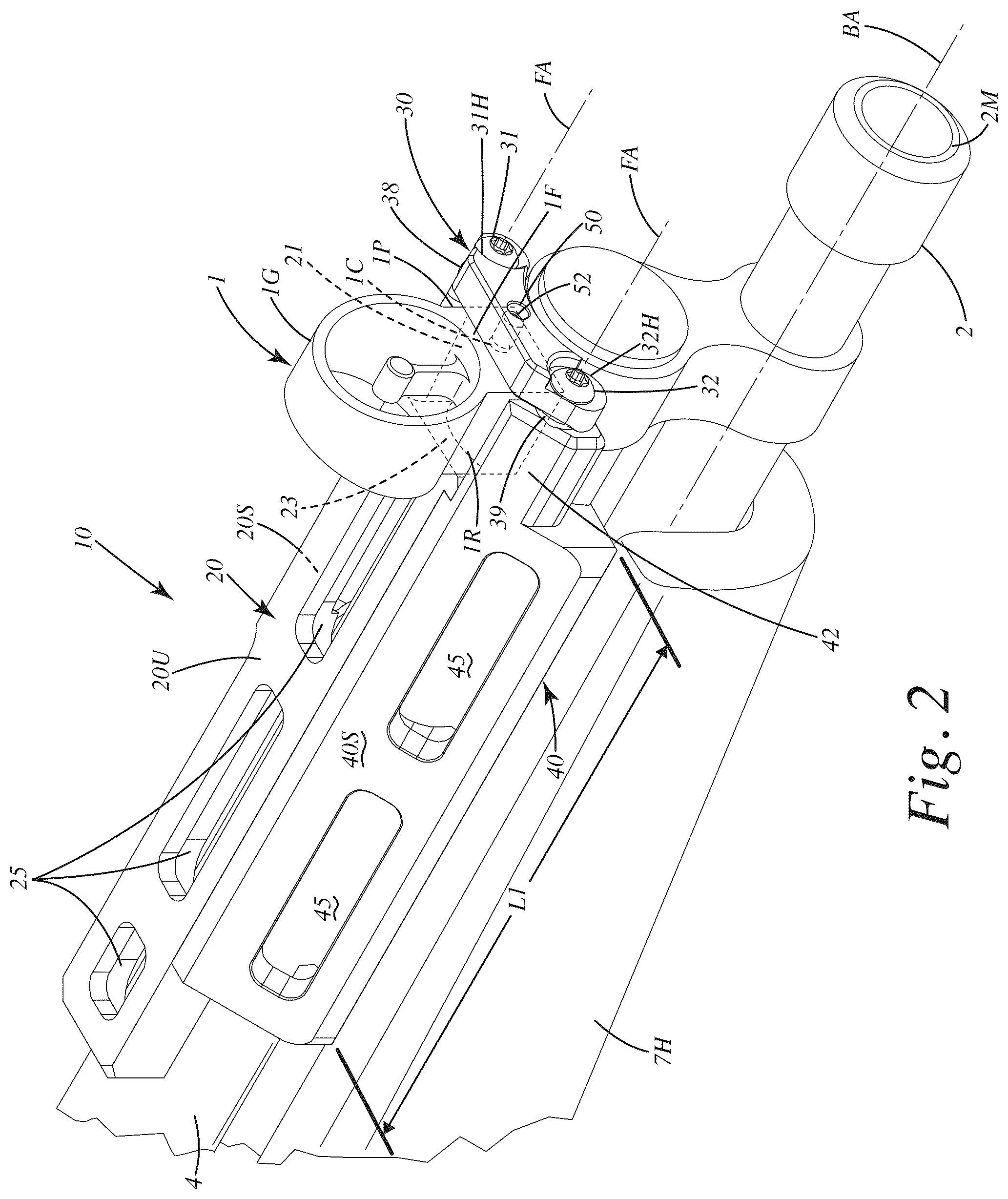 Patent US12410989 Figure 2 – Sight mount and related method of use