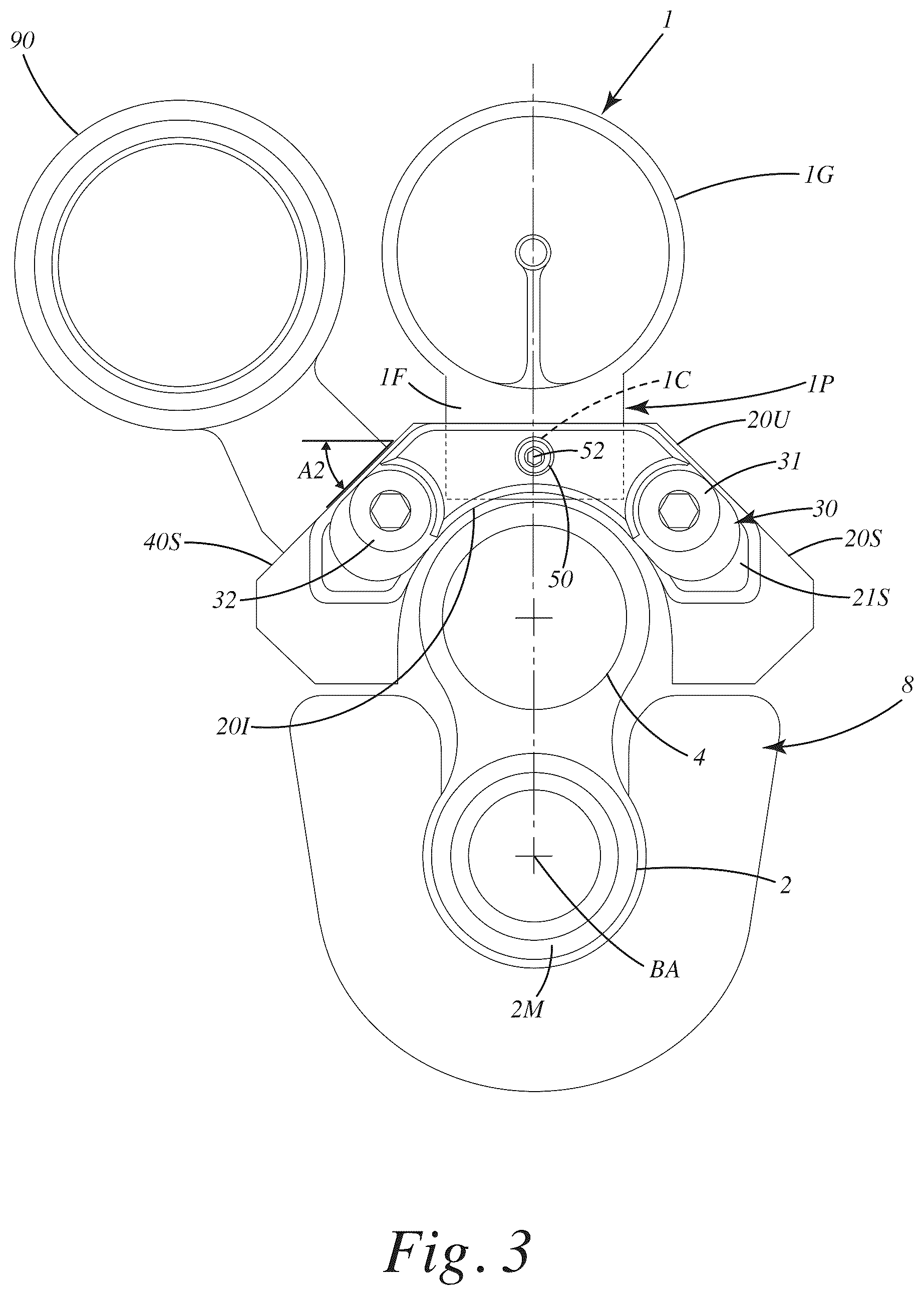 Patent US12410989 Figure 3 – Sight mount and related method of use