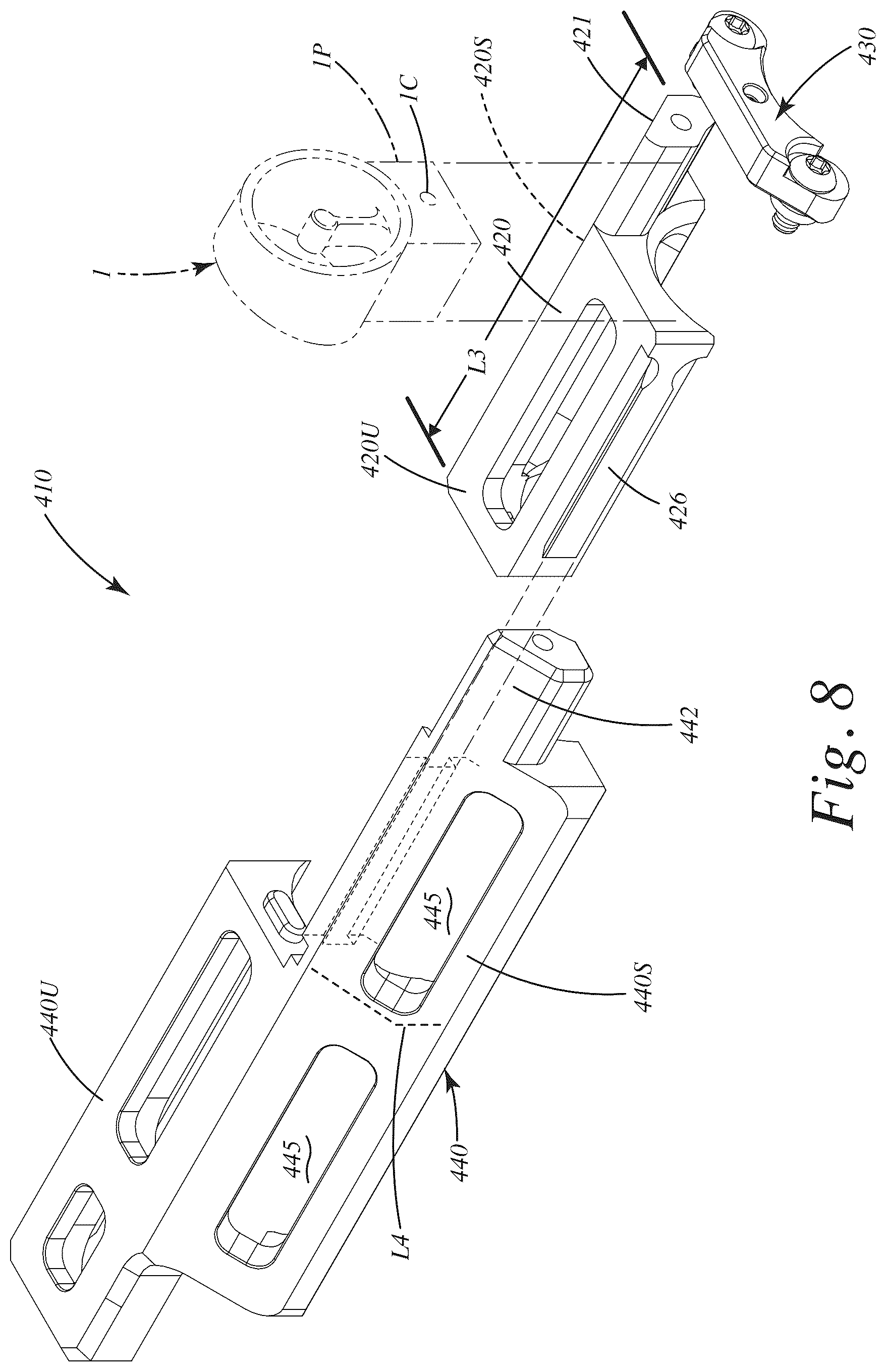 Patent US12410989 Figure 8 – Sight mount and related method of use