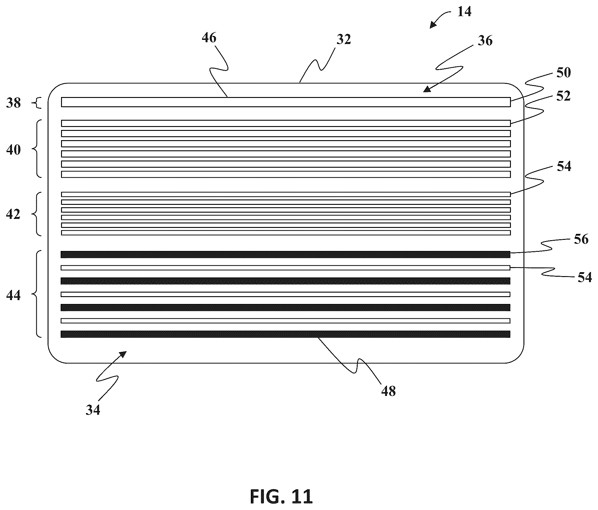 Patent US12410992 Figure 11 – Body armor panel for use with personal protective vest and system for assembling same