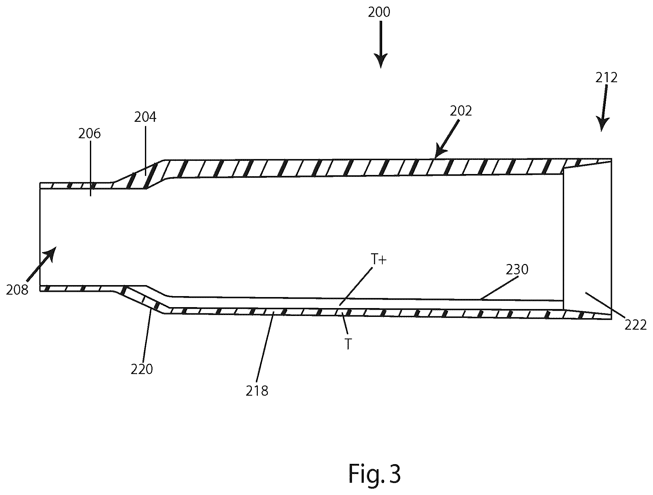 Patent US12410994 Figure 4 – Polymer-based cartridge casing for subsonic ammunition