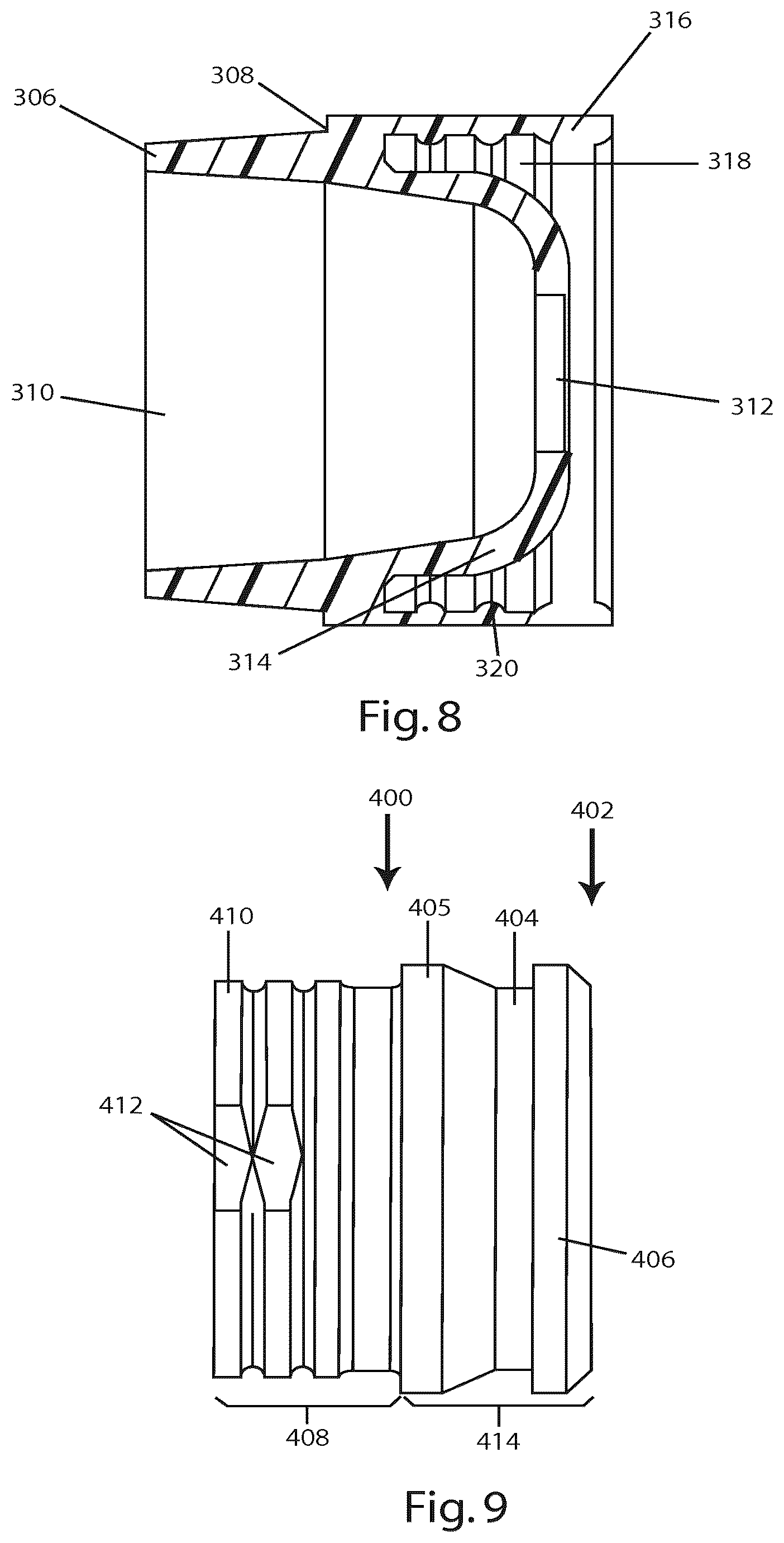 Patent US12410994 Figure 7 – Polymer-based cartridge casing for subsonic ammunition