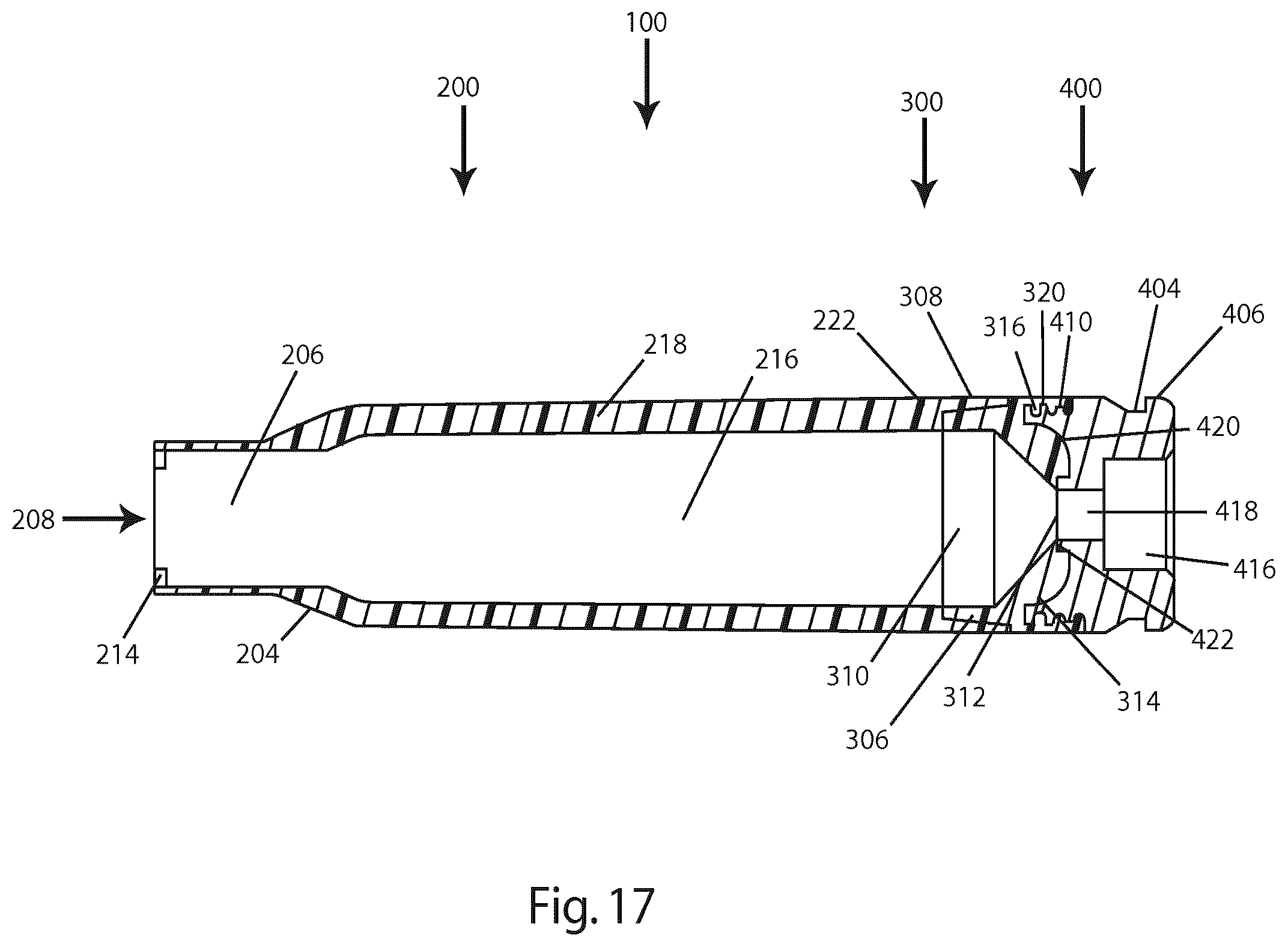 Patent US12410994 Figure 14 – Polymer-based cartridge casing for subsonic ammunition