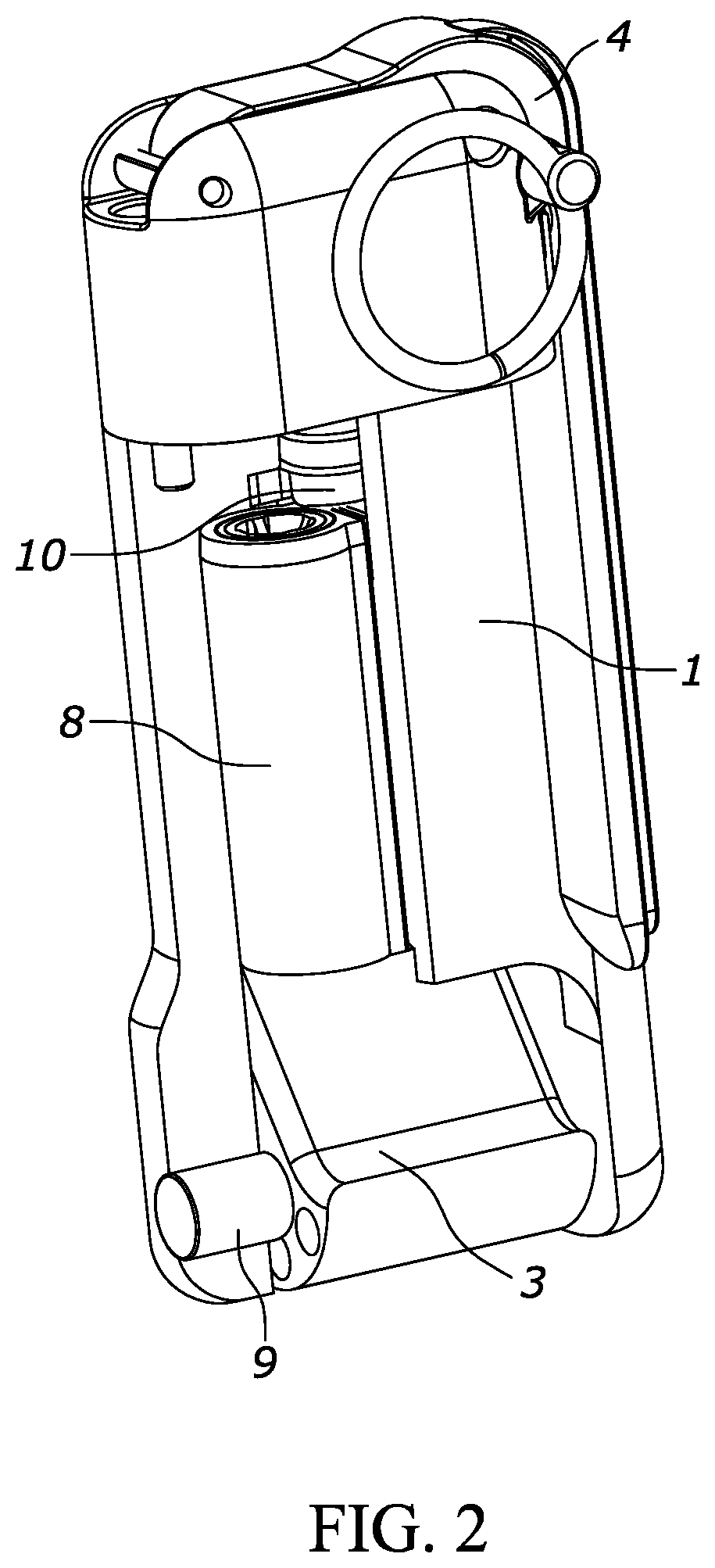 Patent US12410995 Figure 2 – Diversionary device with electronic trigger and directed high efficiency output