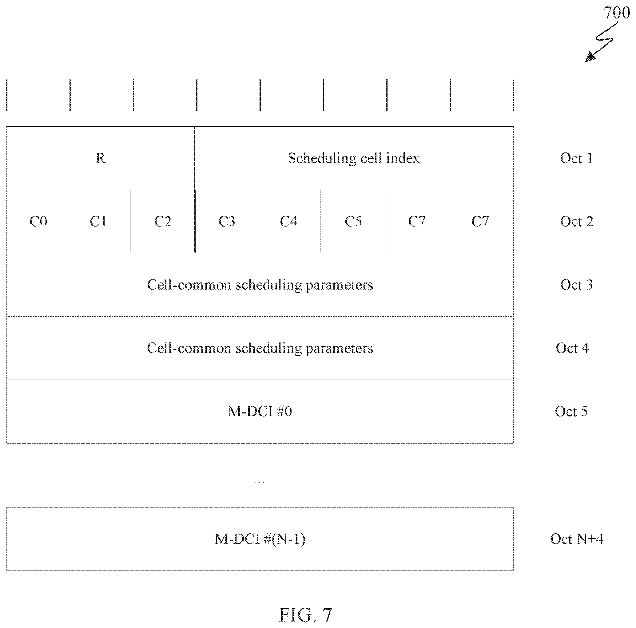 Patent US12414113 Figure 6 – Downlink control information for multi-cell scheduling