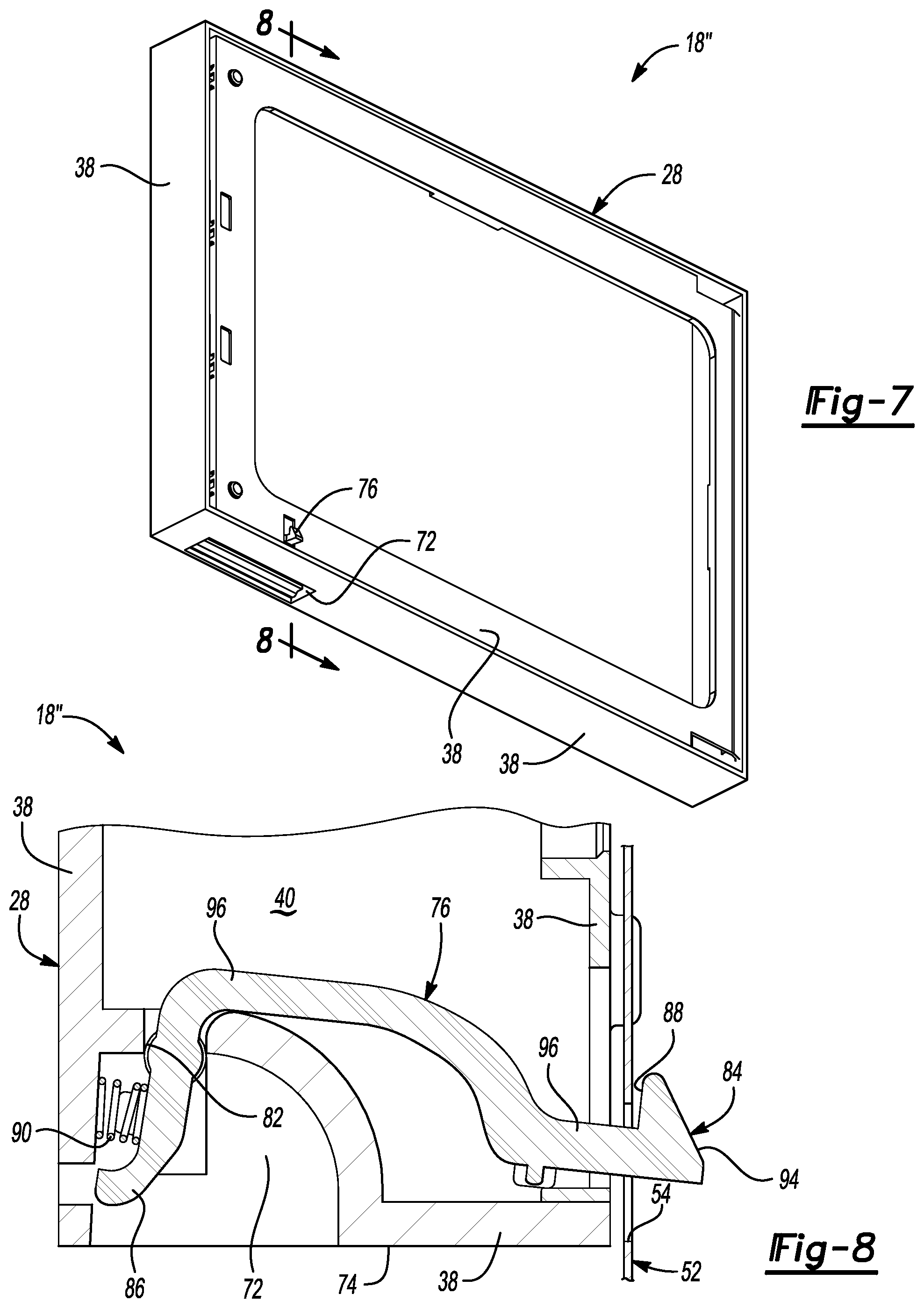 Patent US12414206 Figure 4 – Latch system for microwave oven door