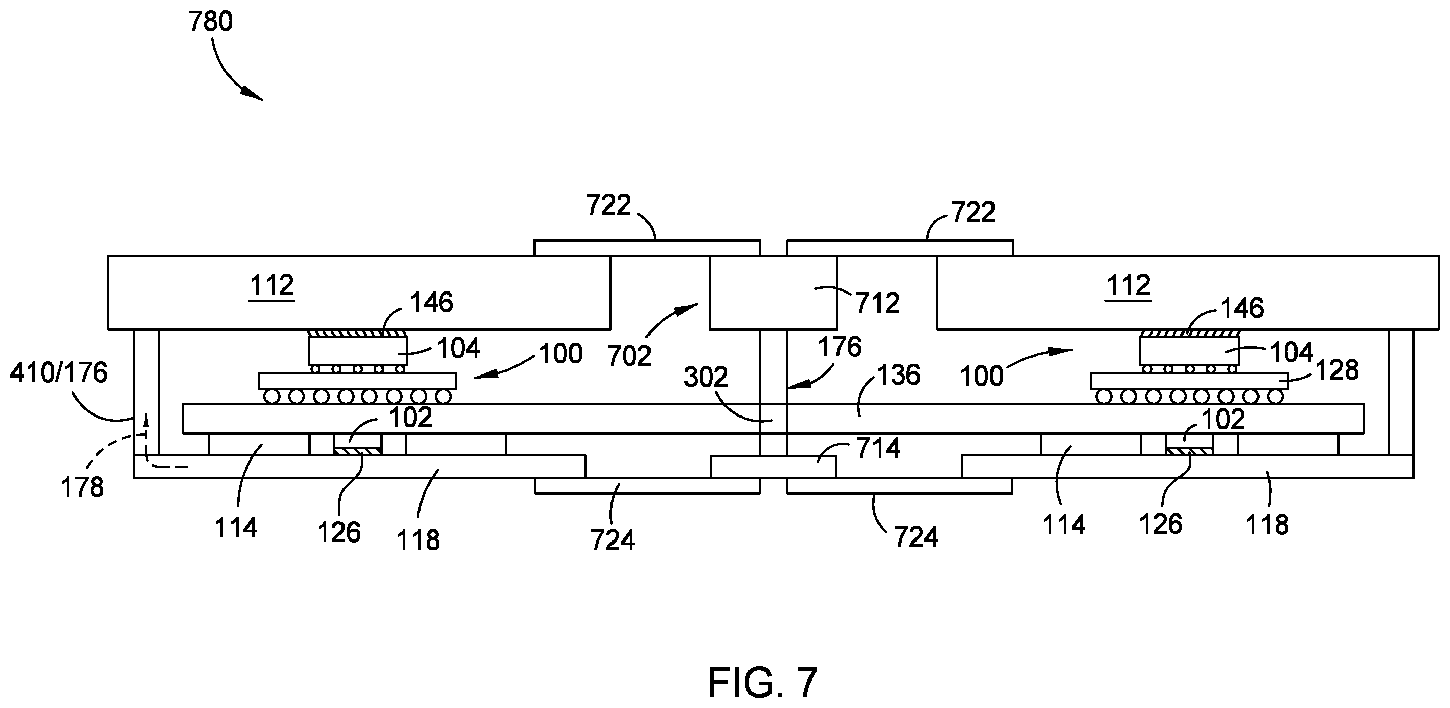Patent US12414226 Figure 7 – Electronic device with below PCB thermal management