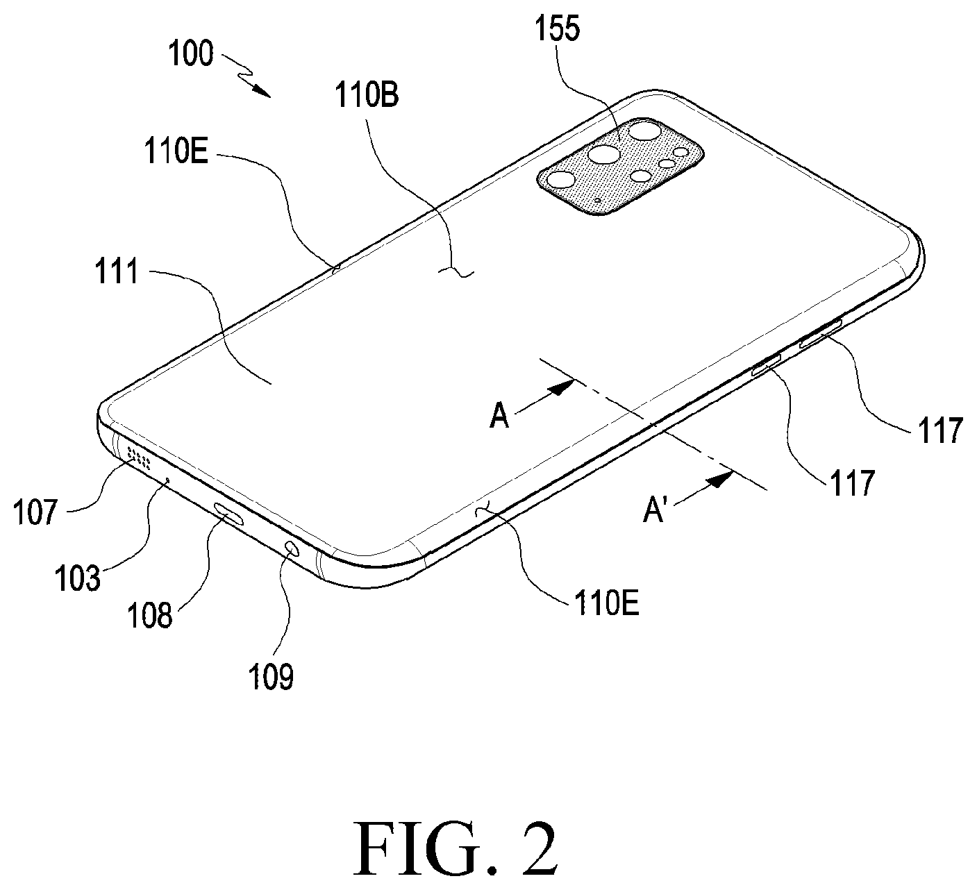Patent US12414234 Figure 2 – Electronic device including conductive fixing member