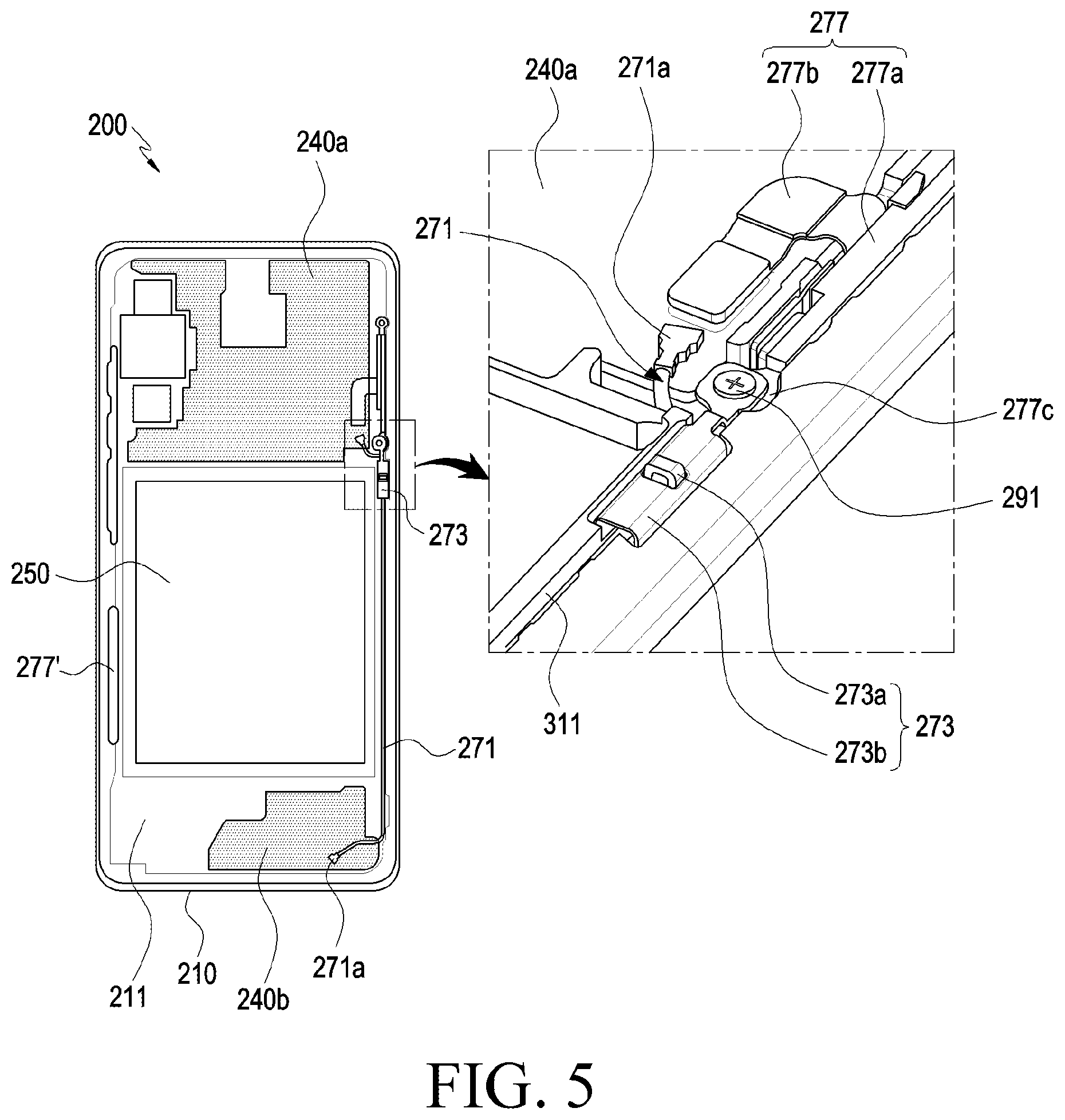 Patent US12414234 Figure 5 – Electronic device including conductive fixing member