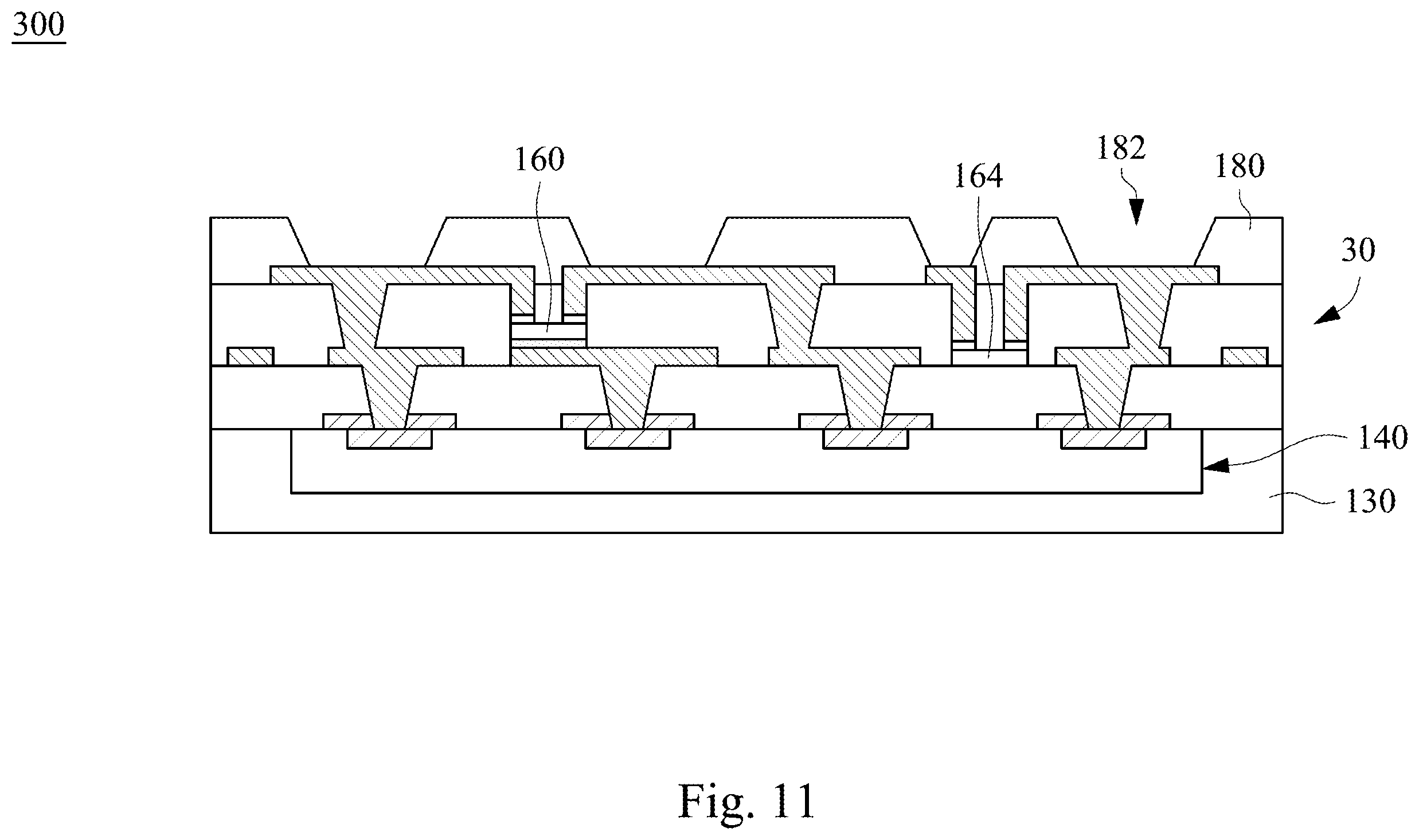 Patent US12414243 Figure 10 – Manufacturing method of package structure