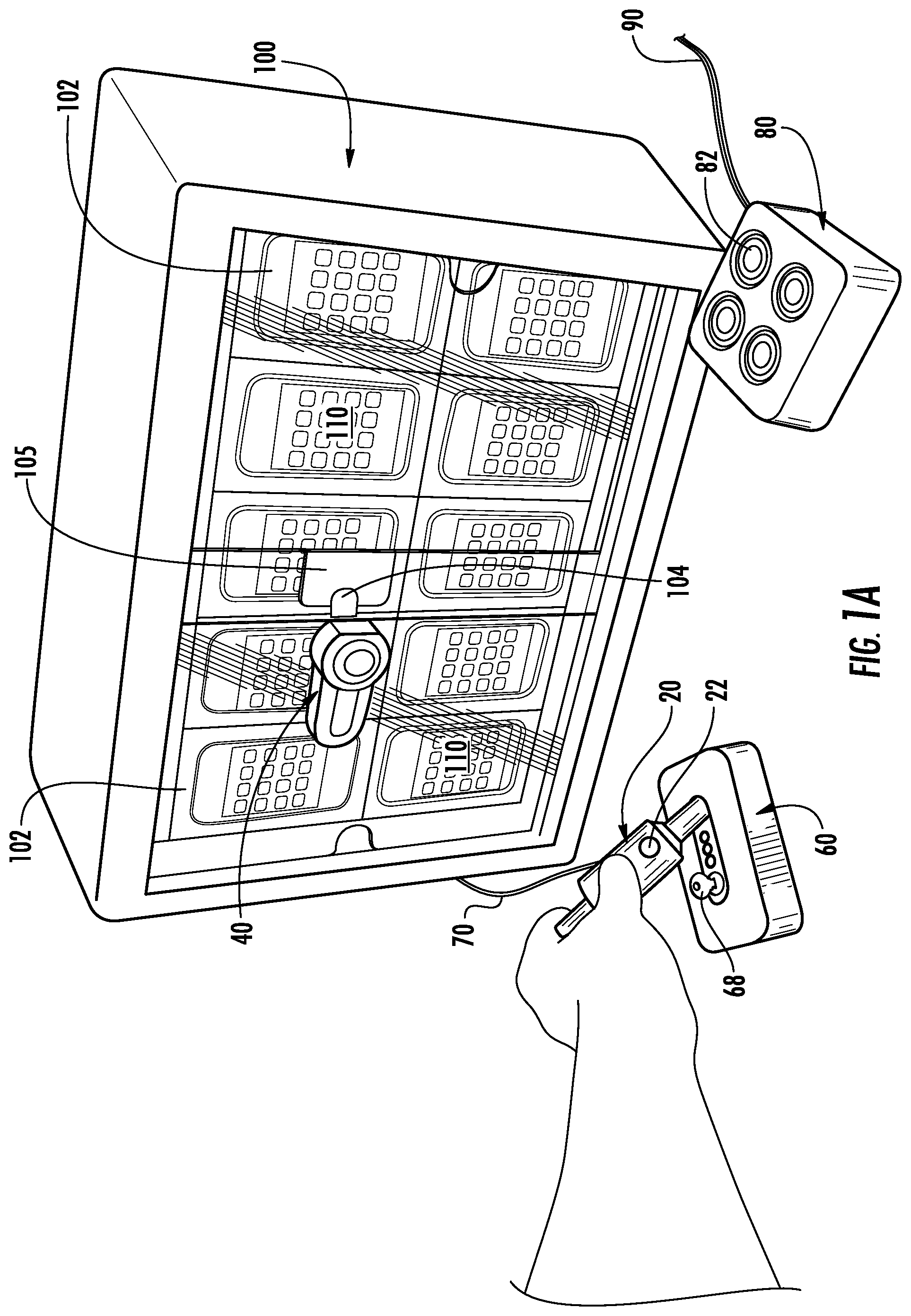 Patent US12414248 Figure 1 – Electronic locks for server racks