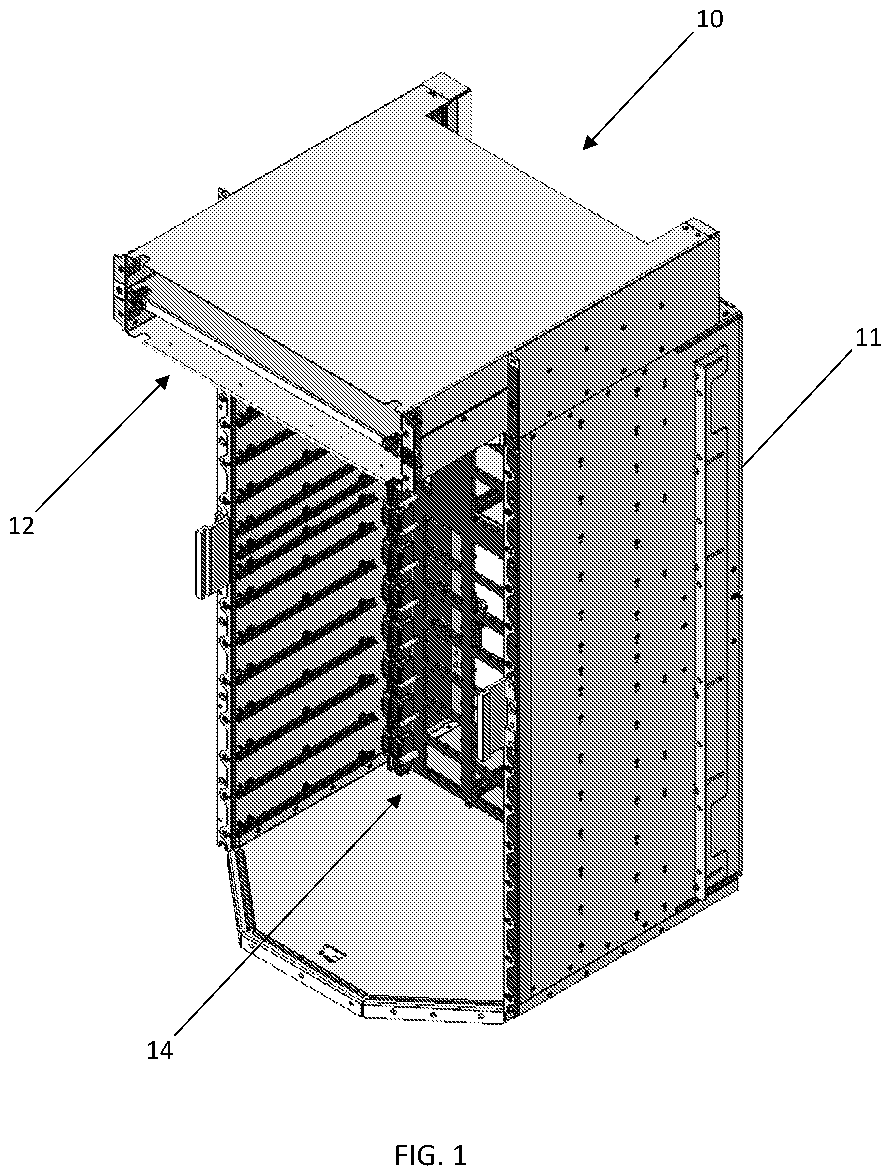 Patent US12414258 — Adjustable shelf/slot keying assemblies and methods for telecommunications and networking equipment — Figure 1