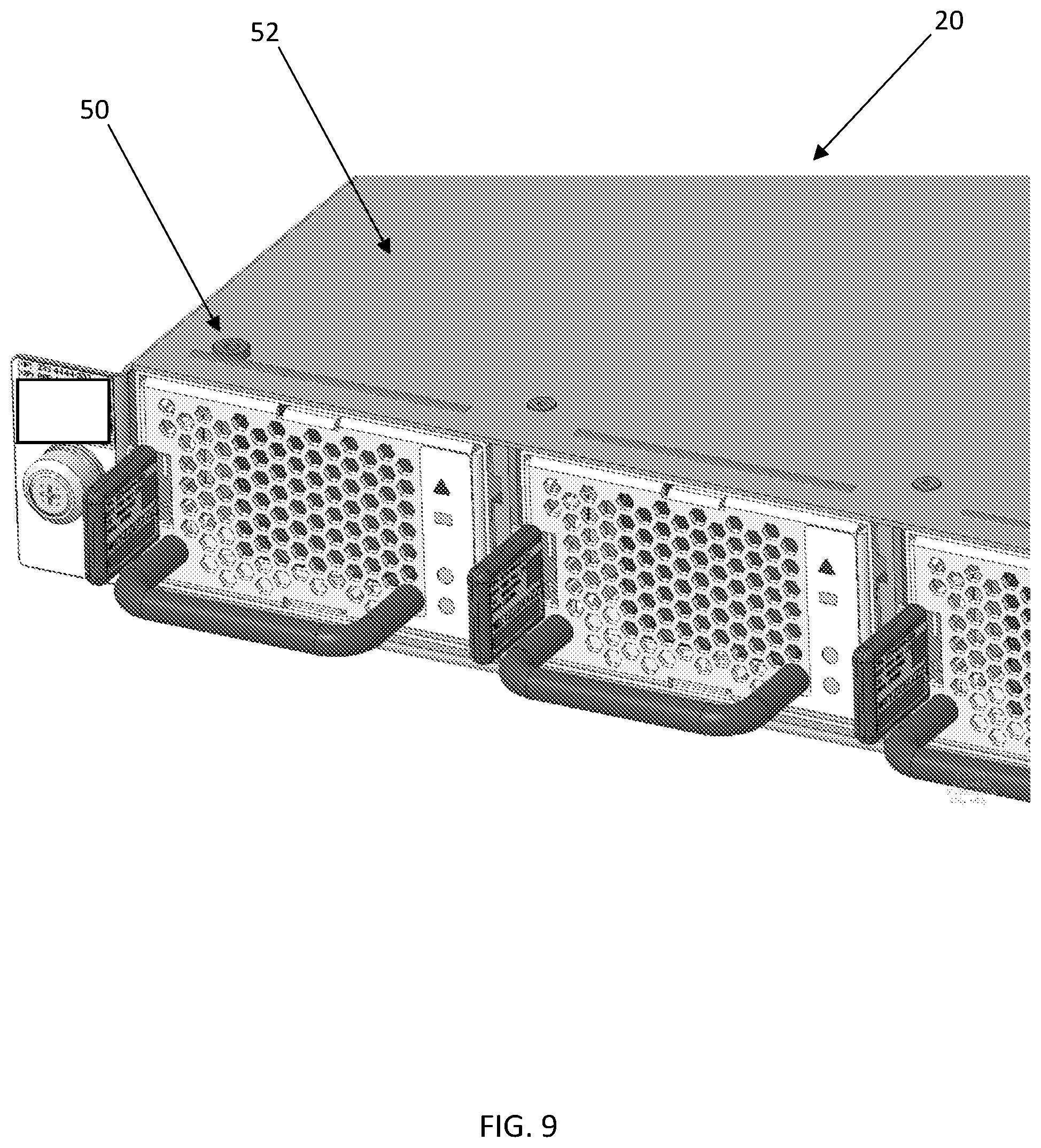 Patent US12414258 Figure 9 – Adjustable shelf/slot keying assemblies and methods for telecommunications and networking equipment