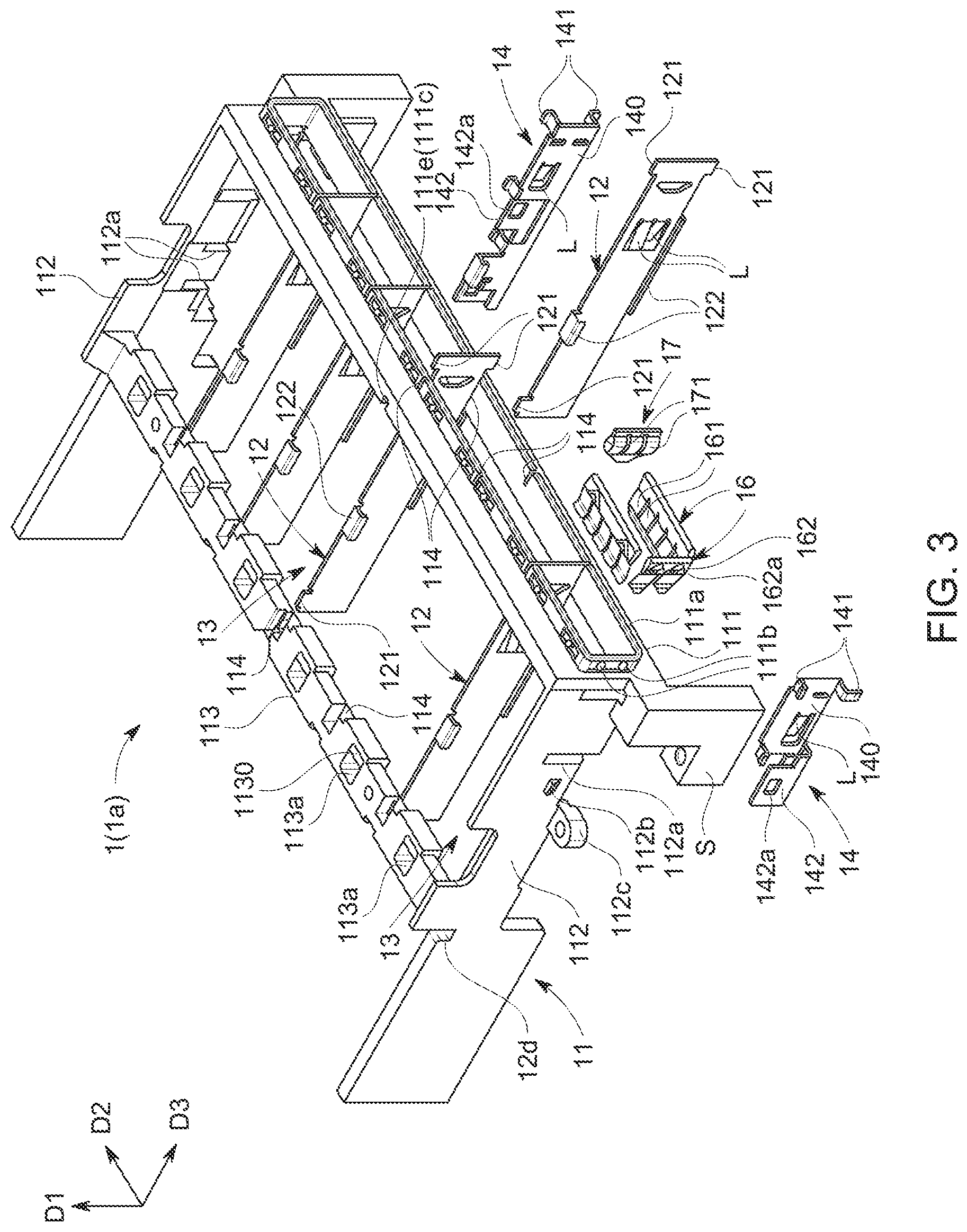 Patent US12414263 Figure 3 – Cooling tray connector assembly