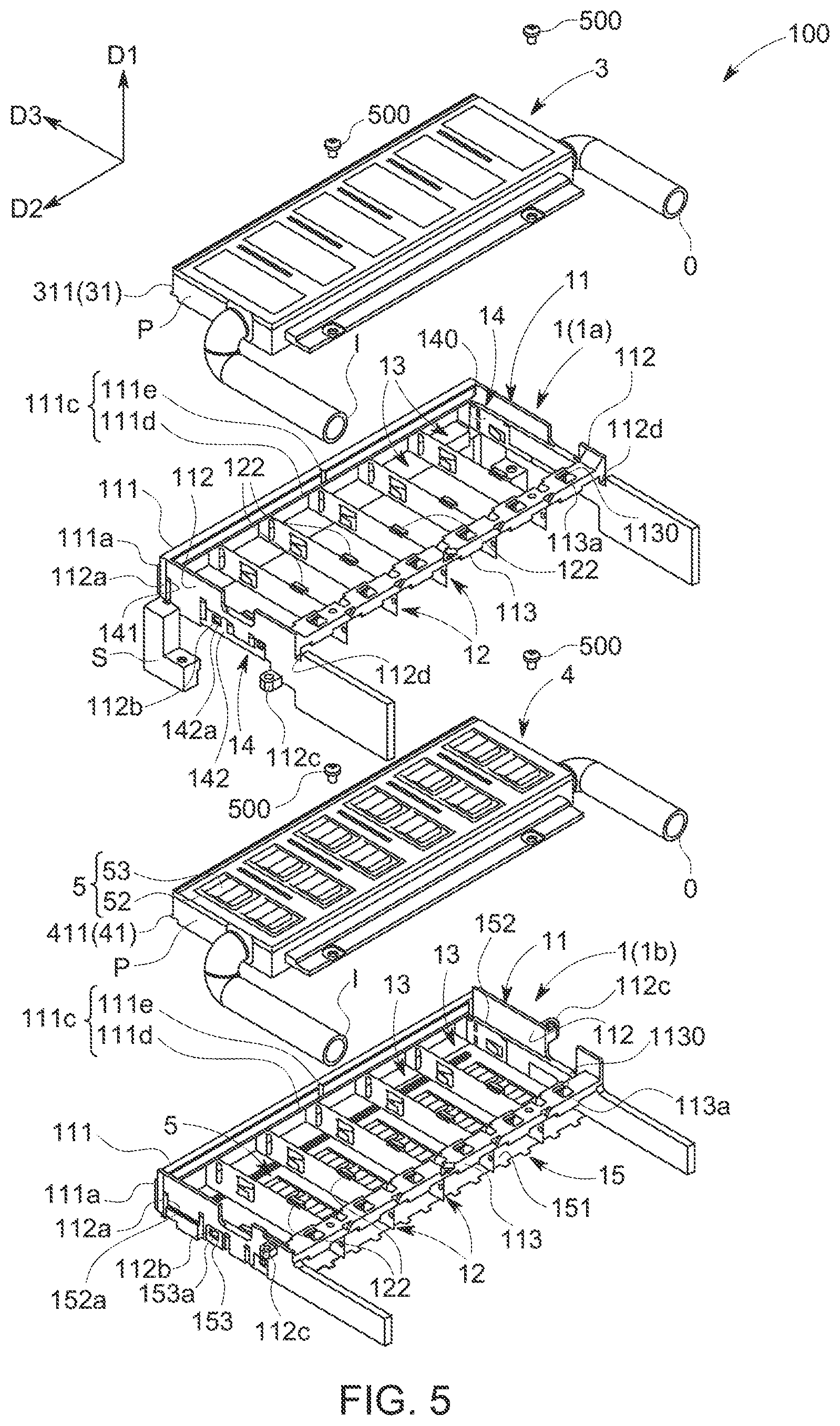 Patent US12414263 Figure 5 – Cooling tray connector assembly