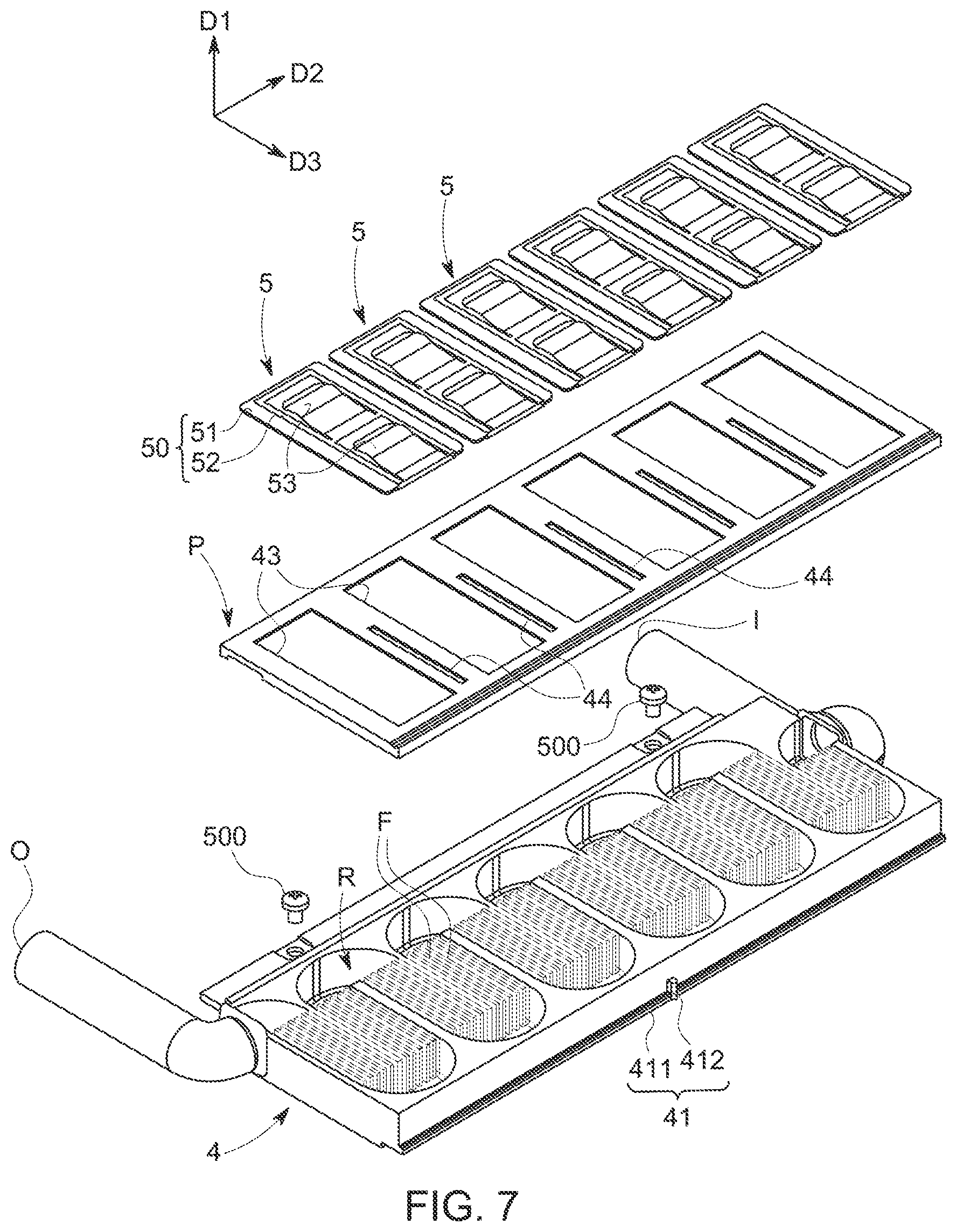 Patent US12414263 Figure 7 – Cooling tray connector assembly