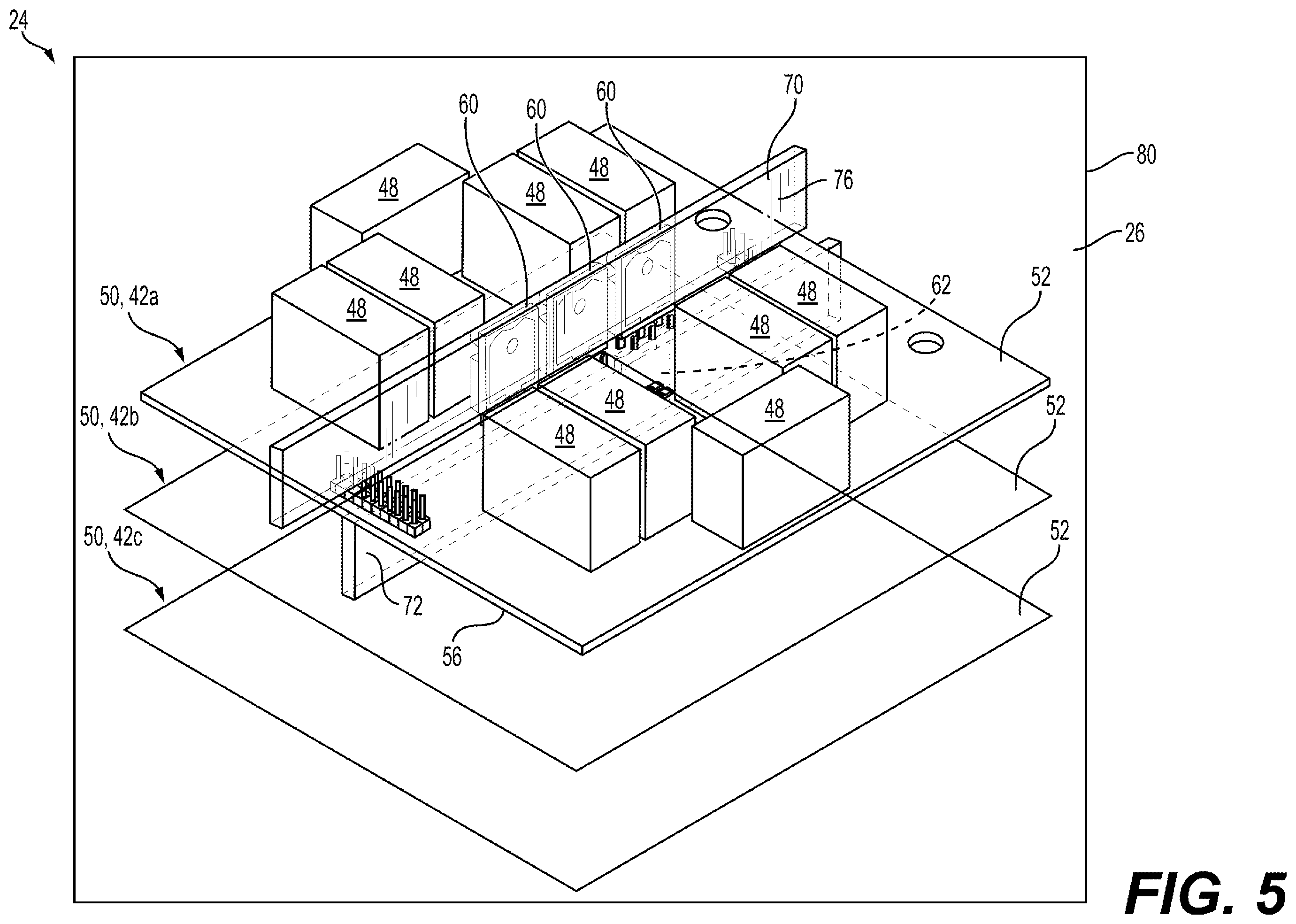 Patent US12414275 Figure 5 – Multi-purpose traction inverter bus bar system