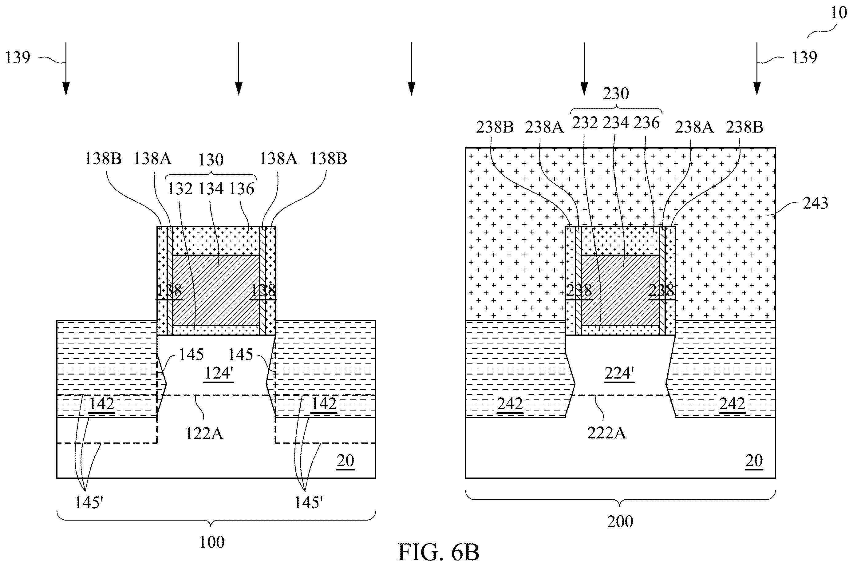 Patent US12414281 Figure 7 – Implantations for forming source/drain regions of different transistors