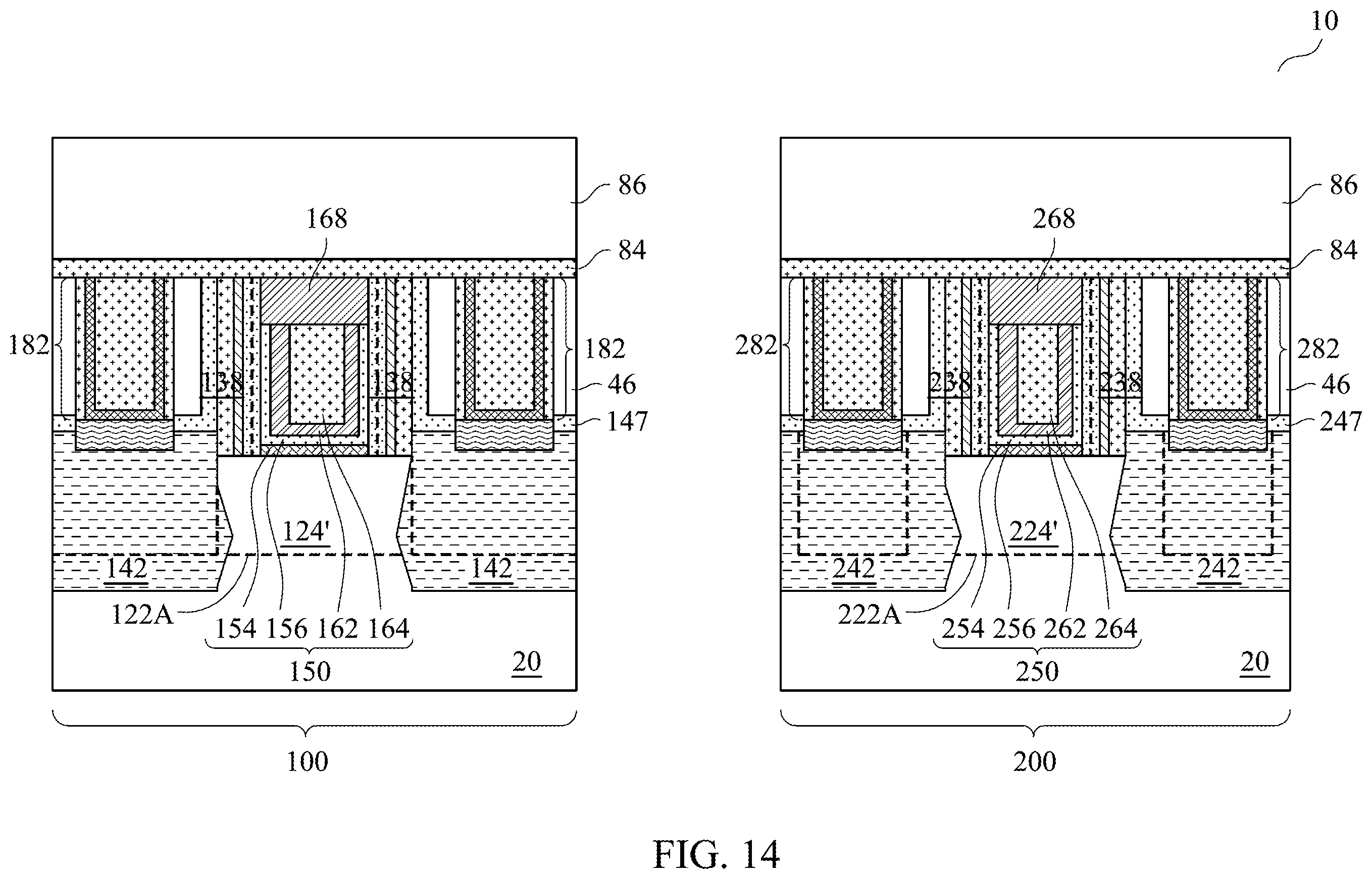 Patent US12414281 Figure 16 – Implantations for forming source/drain regions of different transistors
