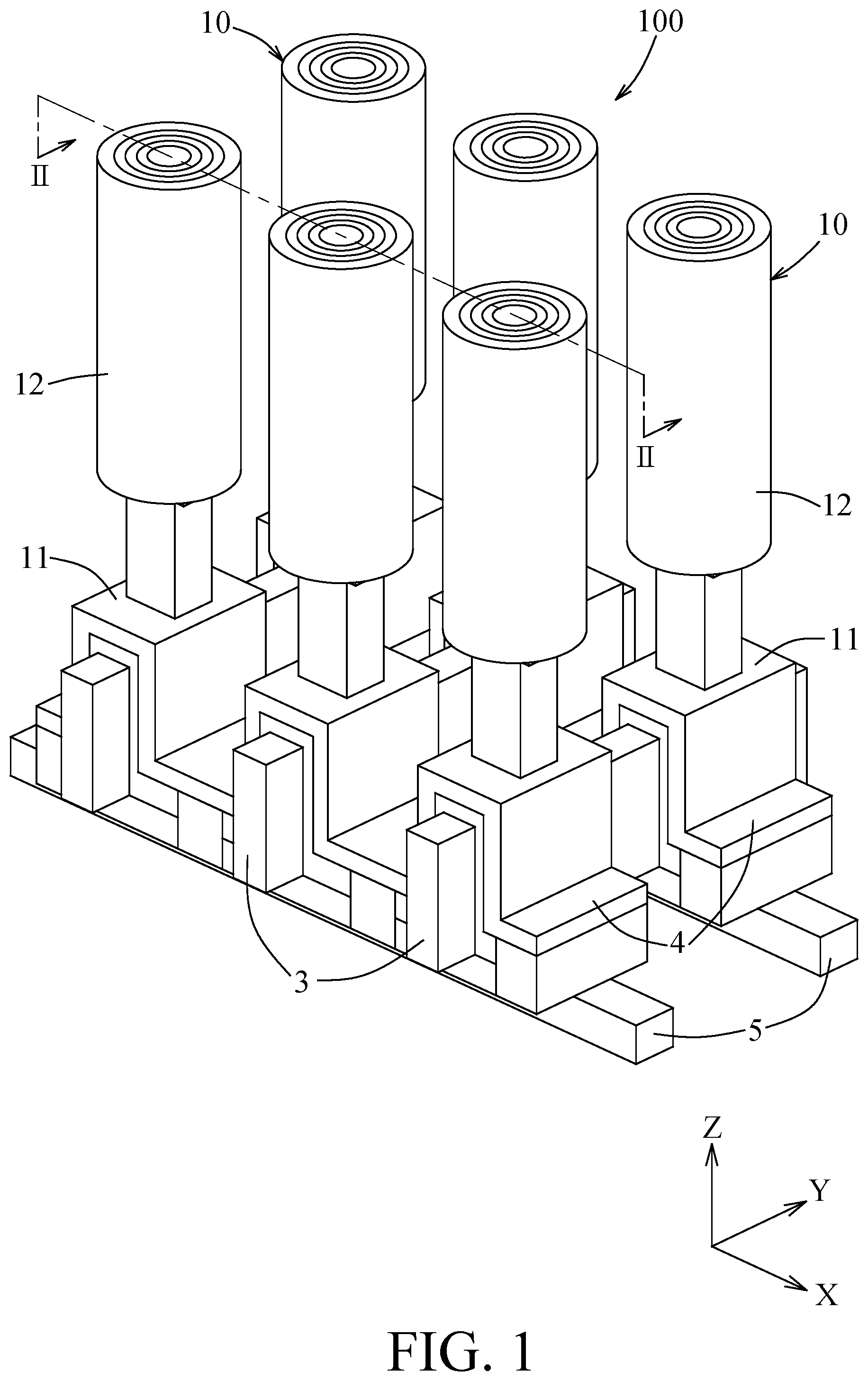 Patent US12414288 — Semiconductor device with a vertical channel wrapped around gate, and method for manufacturing the same — Figure 1