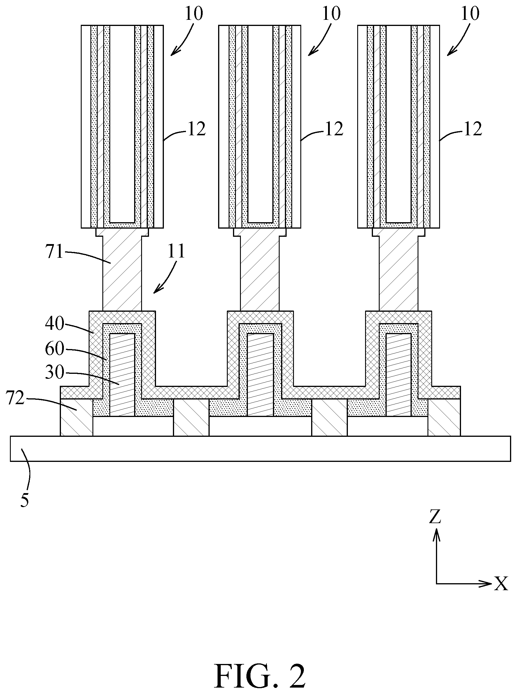 Patent US12414288 Figure 2 – Semiconductor device with a vertical channel wrapped around gate, and method for manufacturing the same