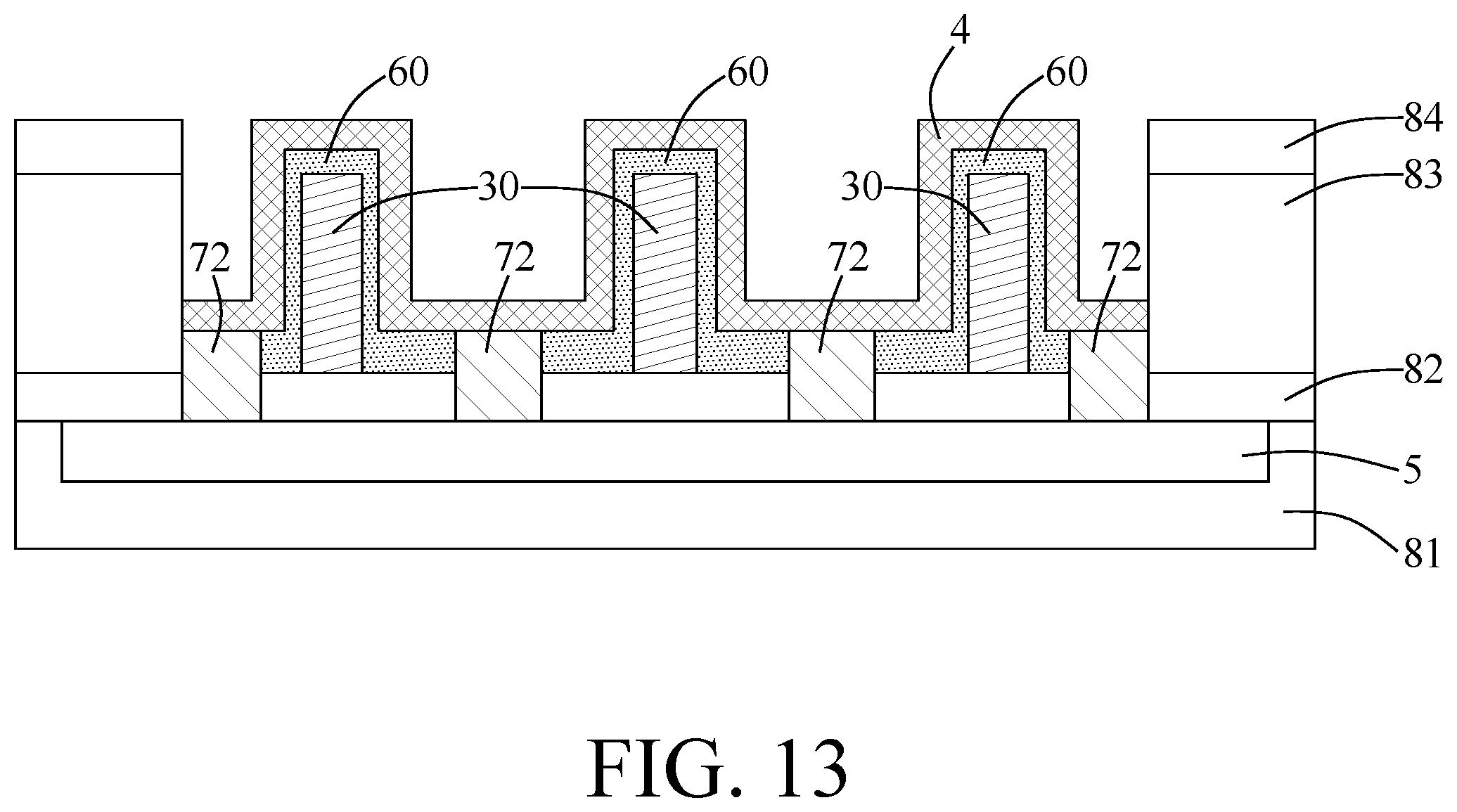 Patent US12414288 Figure 13 – Semiconductor device with a vertical channel wrapped around gate, and method for manufacturing the same