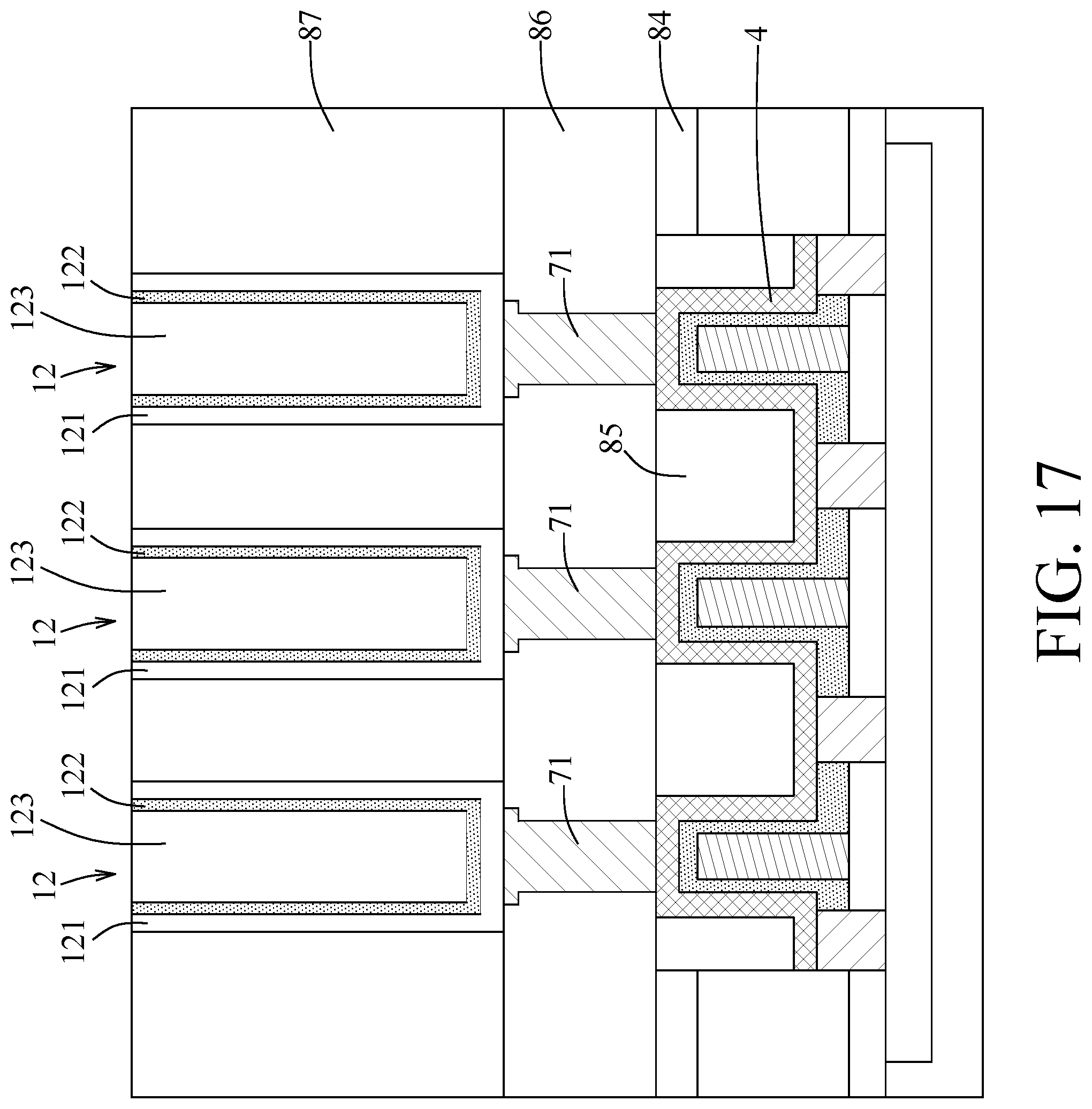 Patent US12414288 Figure 17 – Semiconductor device with a vertical channel wrapped around gate, and method for manufacturing the same