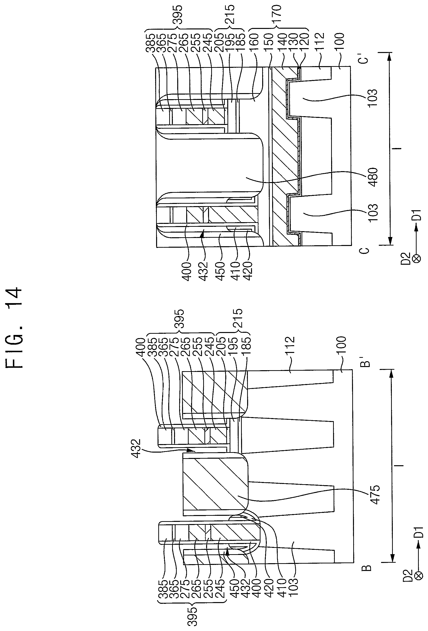 Patent US12414289 Figure 14 – Semiconductor devices having air spacer