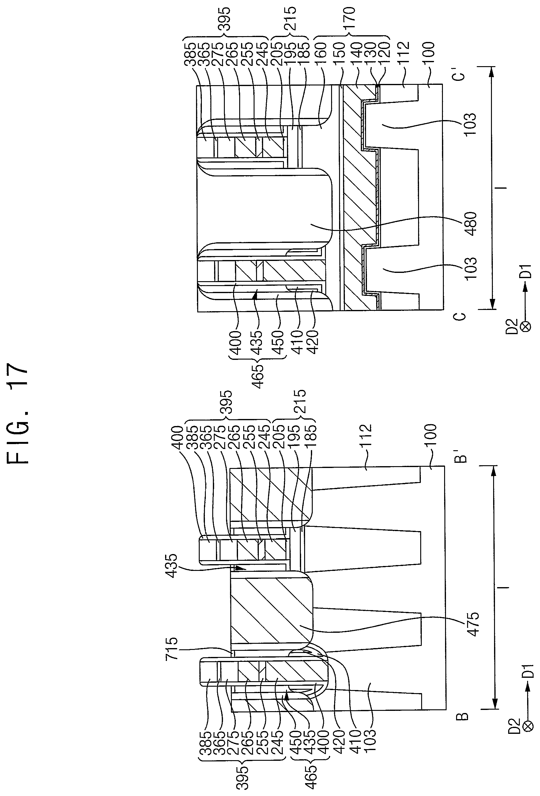 Patent US12414289 Figure 17 – Semiconductor devices having air spacer