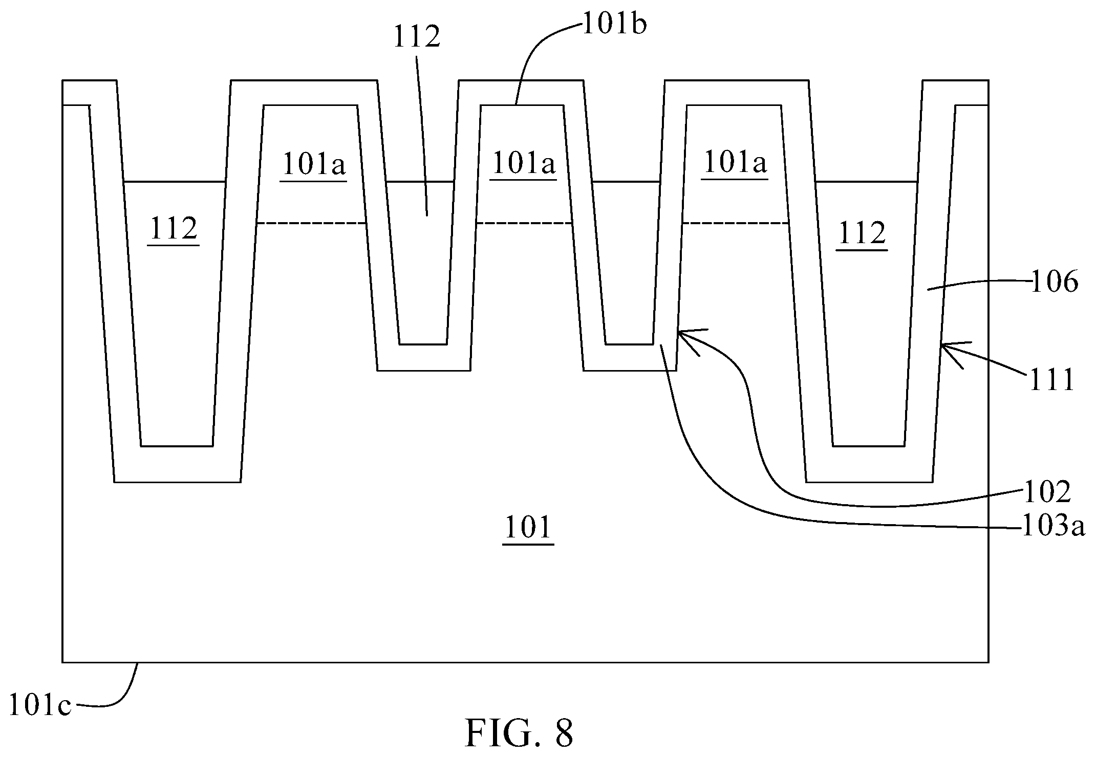 Patent US12414292 Figure 8 – Method for manufacturing memory device having word line with dual conductive materials