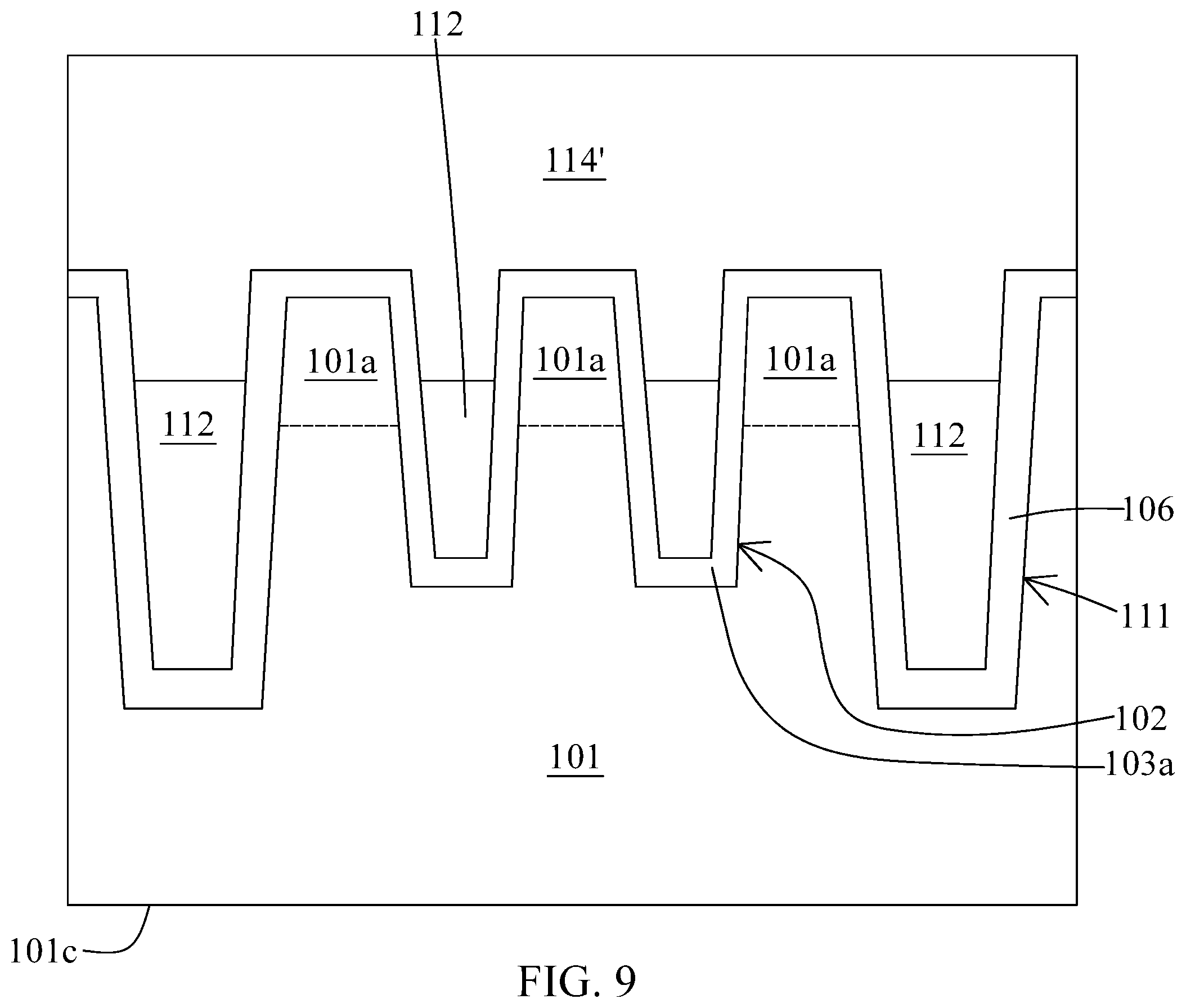 Patent US12414292 Figure 9 – Method for manufacturing memory device having word line with dual conductive materials