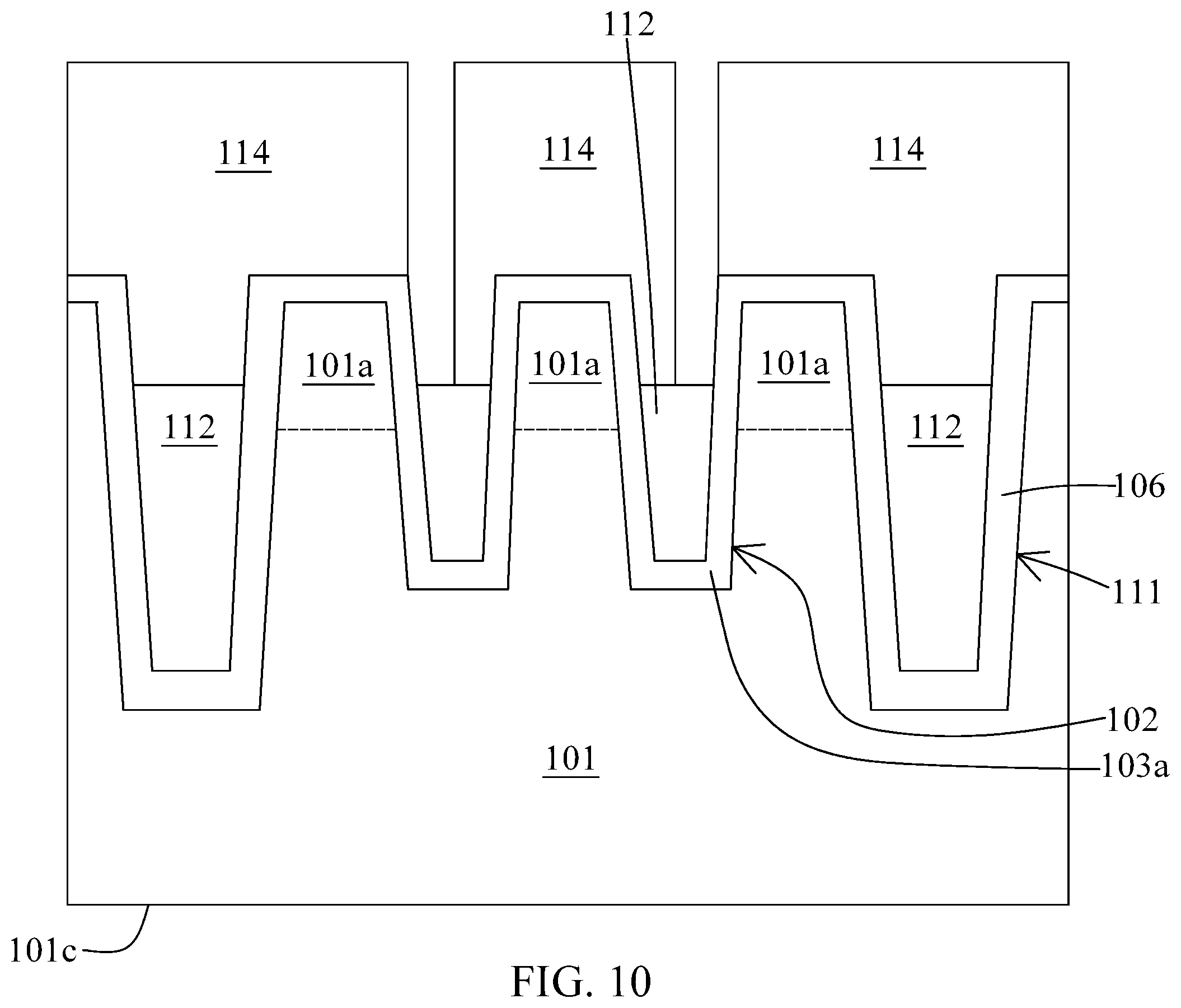 Patent US12414292 Figure 10 – Method for manufacturing memory device having word line with dual conductive materials